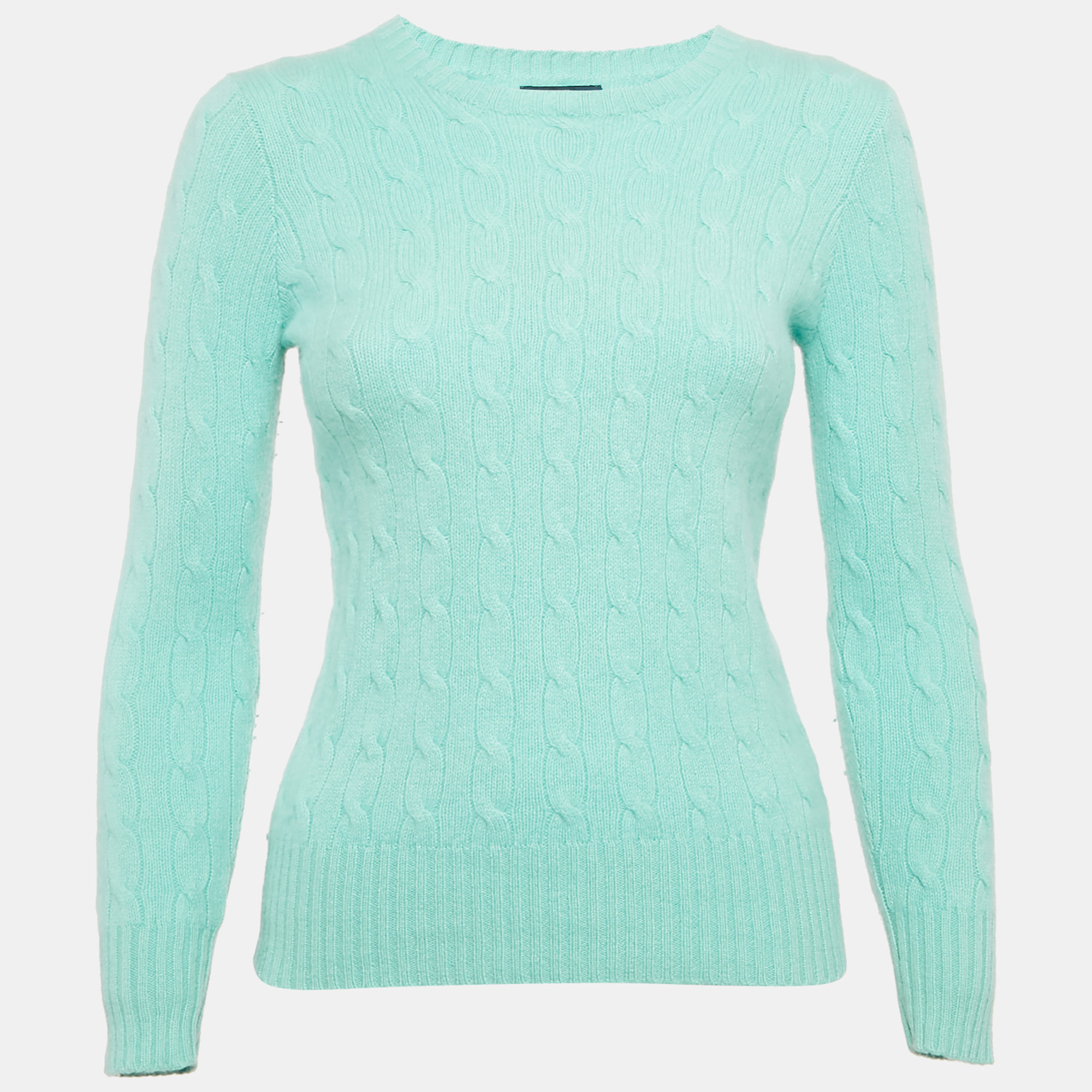 

Polo Ralph Lauren Kids Mint Green Cable Knit Sweater 10-12 Yrs