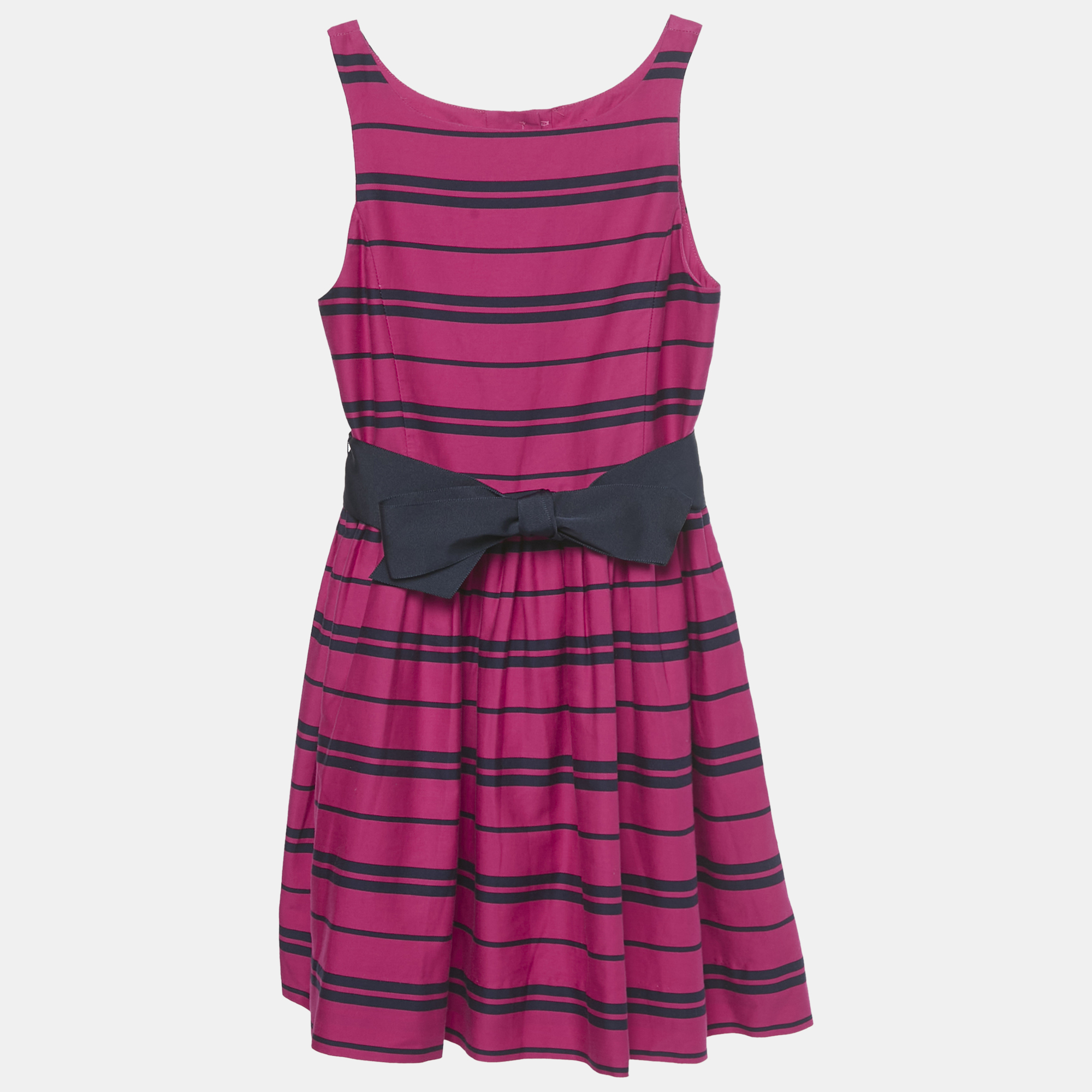 

Polo Ralph Lauren Kids Pink Striped Cotton Dress 7Yrs
