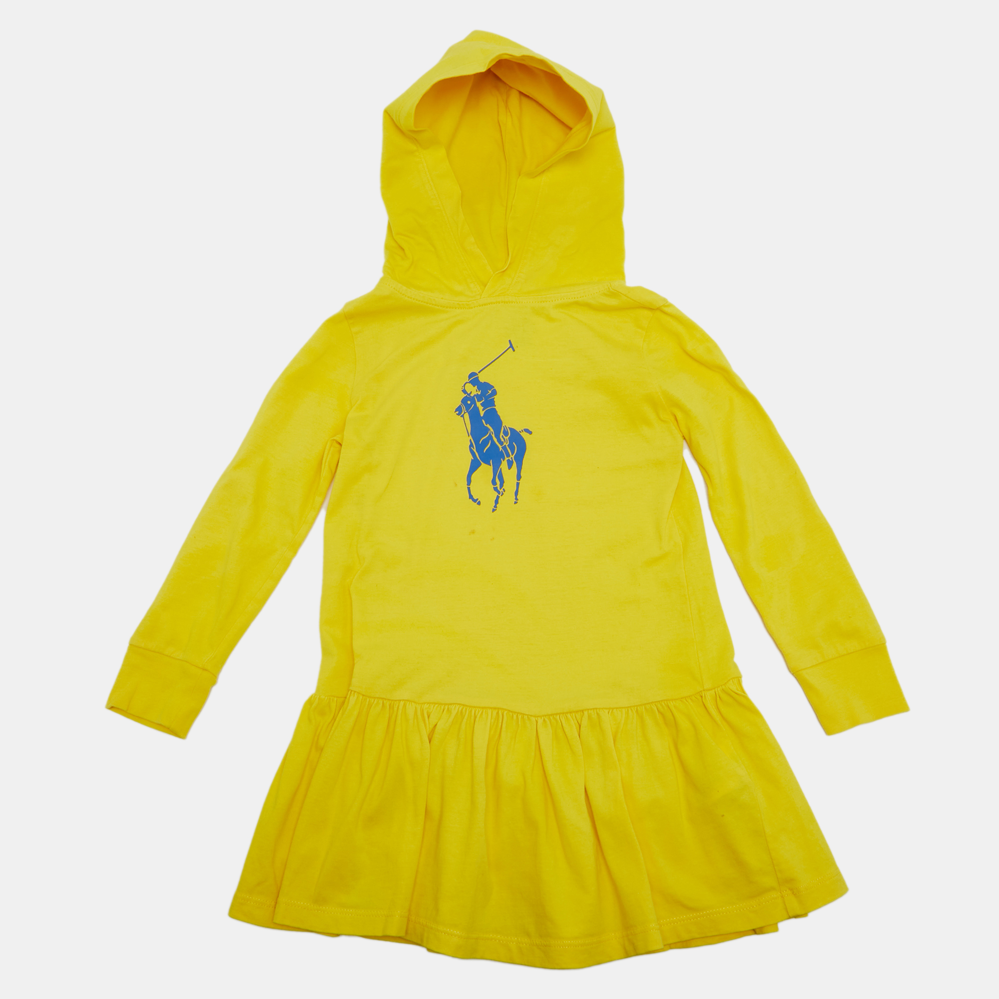

Polo Ralph Lauren Kids Yellow Logo Print Jersey Flared Dress 4Yrs