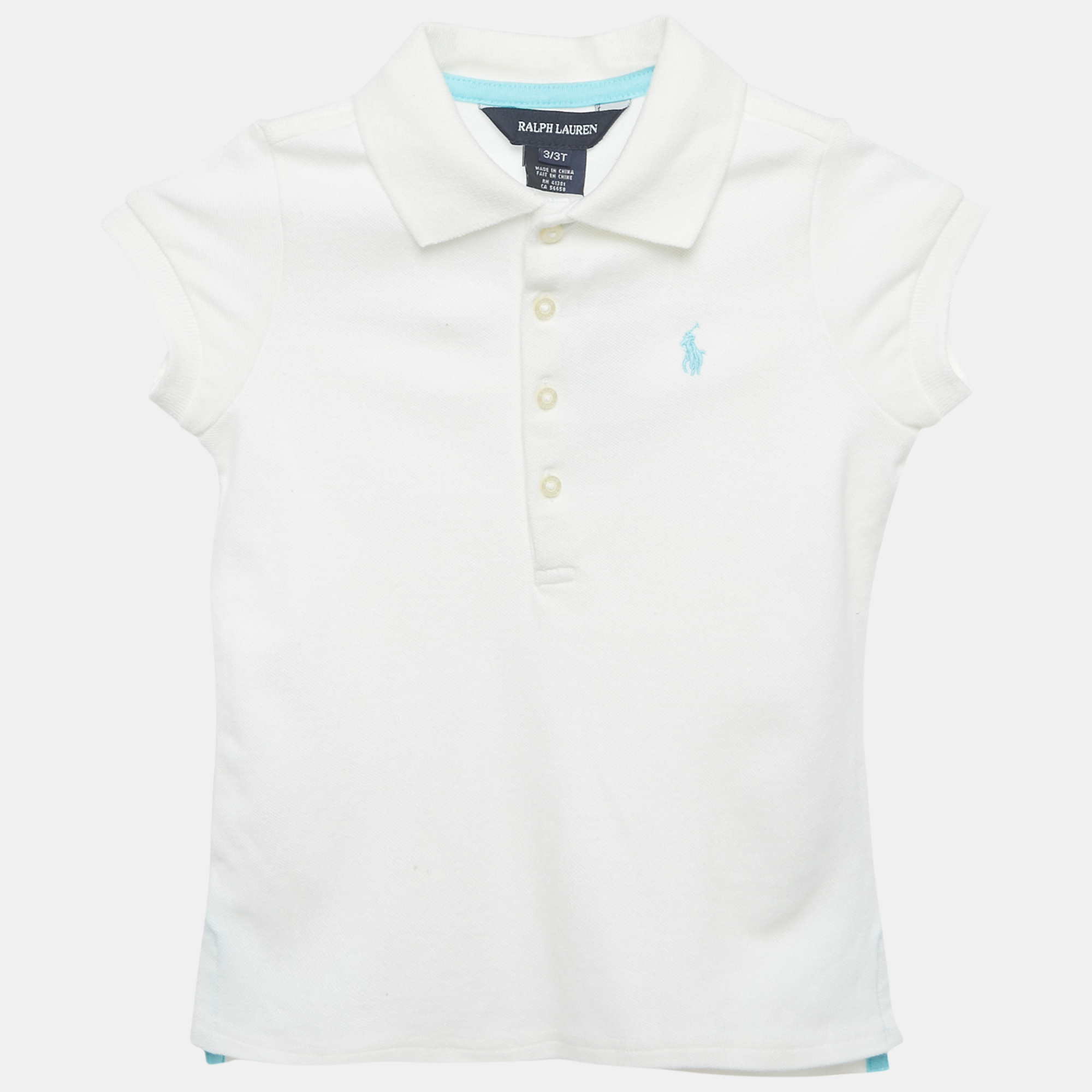 Pre-owned Ralph Lauren Kids White Cotton Polo T-shirt 3yrs