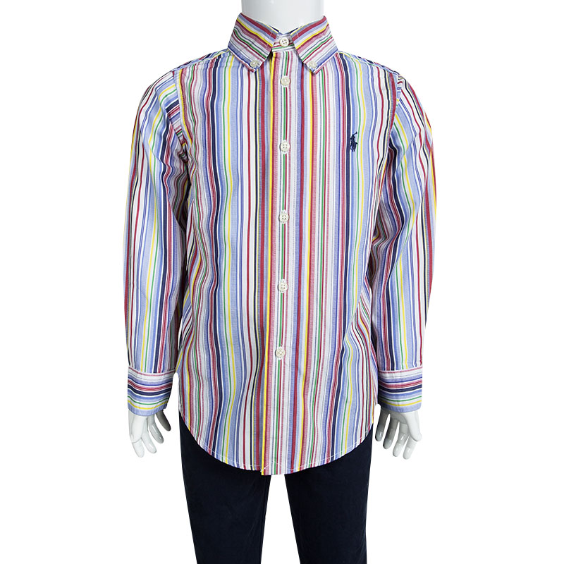 

Ralph Lauren Multicolor Striped Button Down Long Sleeve Shirt 4 Yrs