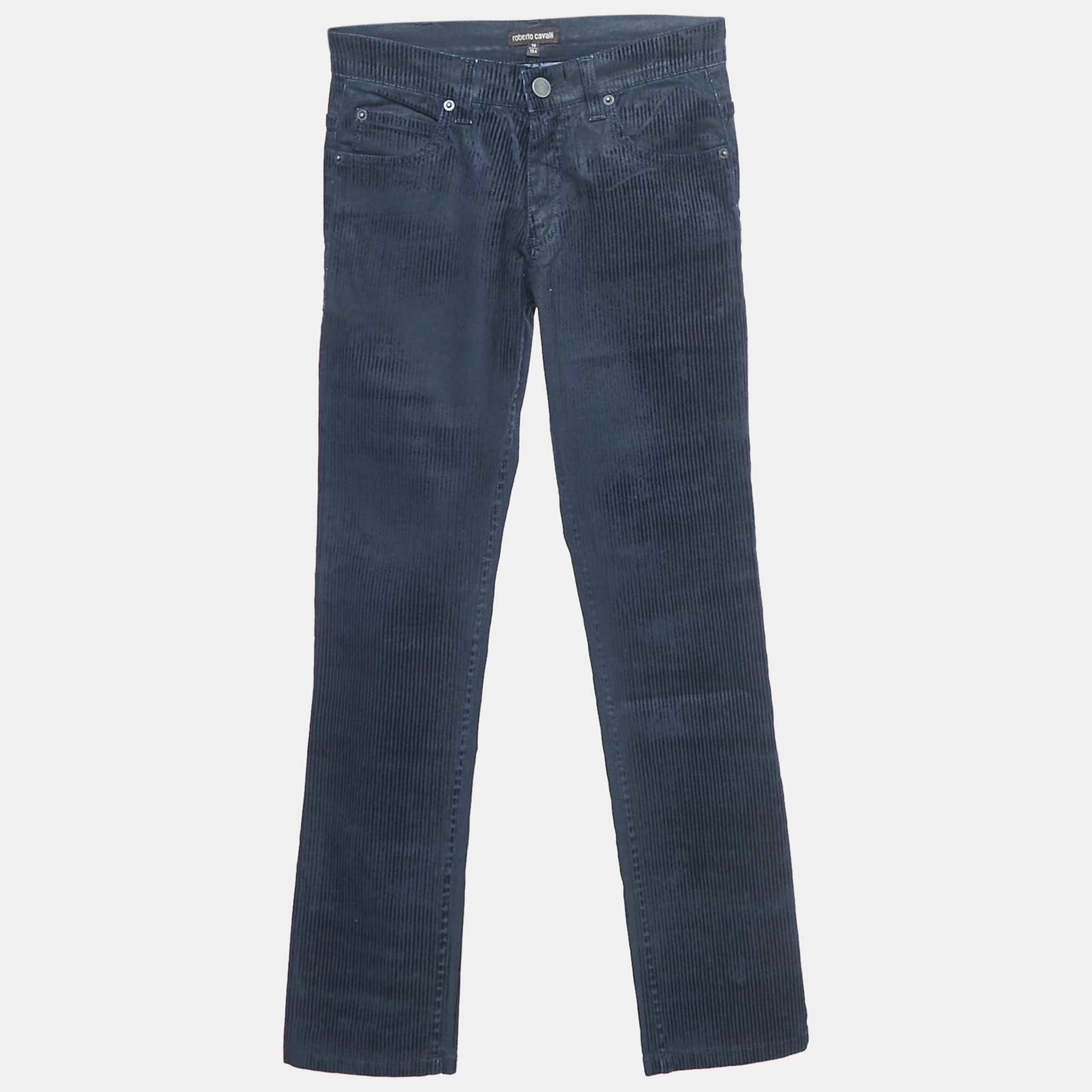

Roberto Cavalli Navy Blue Striped Denim Jeans