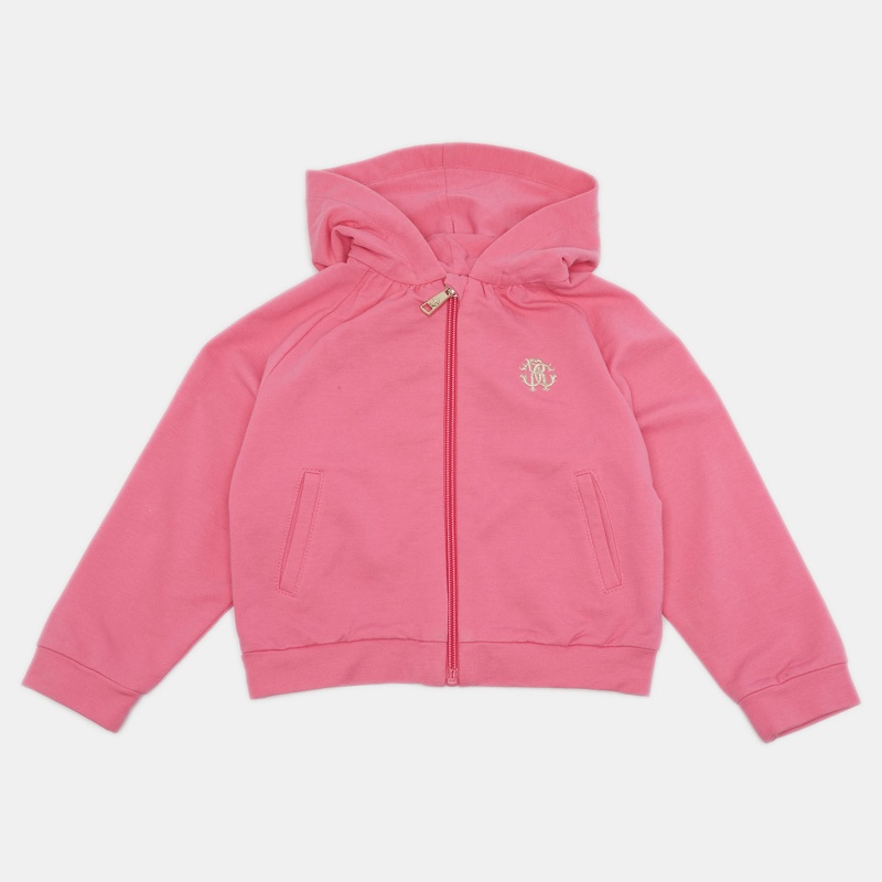 

Roberto Cavalli Kids Pink Cotton Zip-Up Jacket 3Yrs
