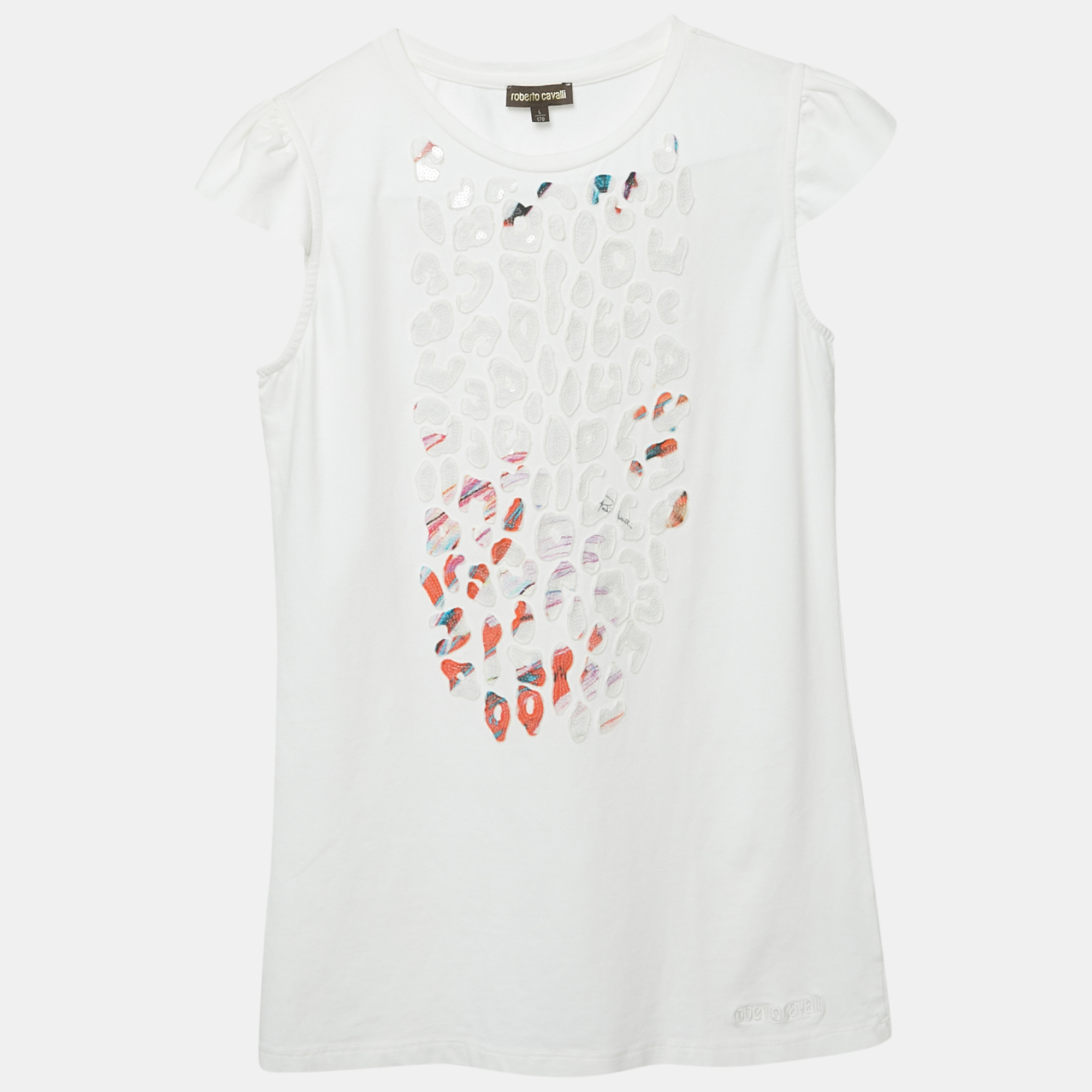 

Roberto Cavalli Kids White Sequin Jersey Set L (12/14Yrs)