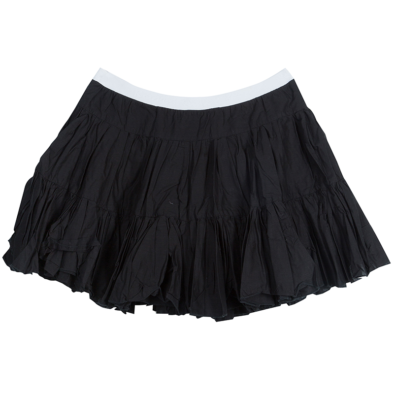 

Roma e Tosca Black Cotton Skirt