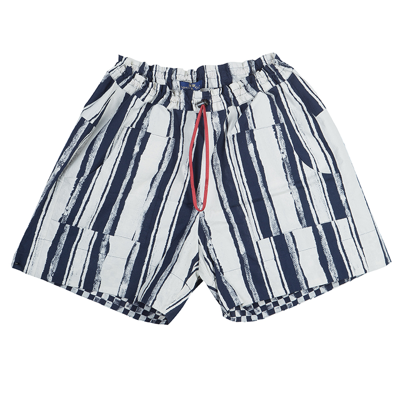 Blue & White Striped Adjustable Shorts 14