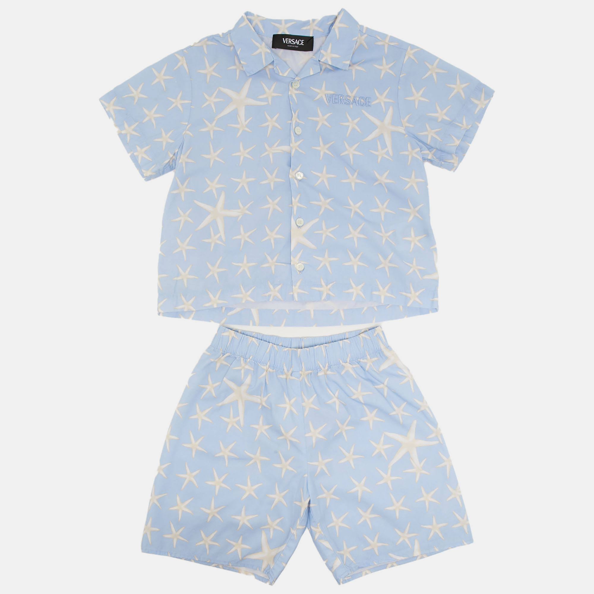 

Versace Kids Blue Star Print Cotton Set 36M