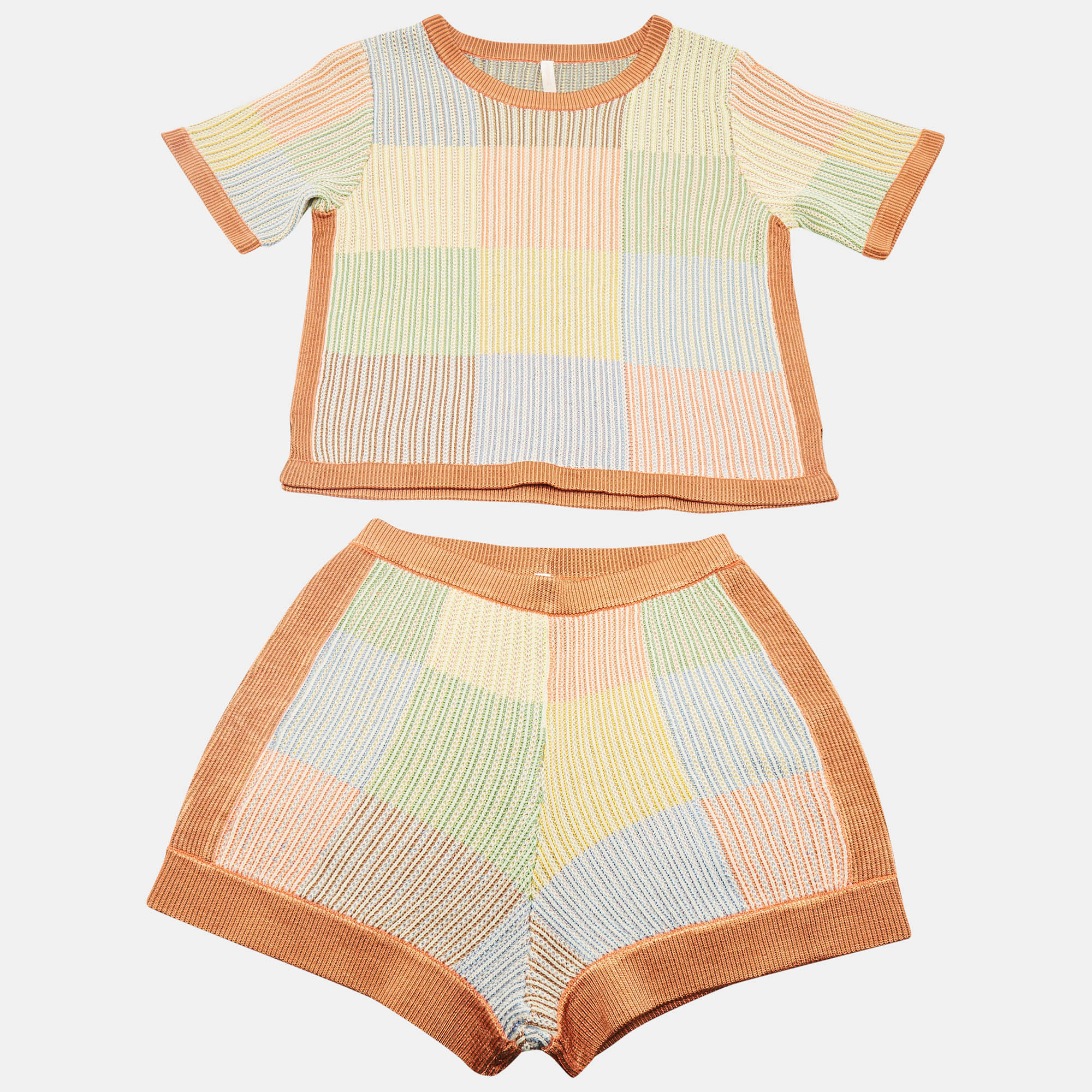 

Zimmermann Kids Multicolor Everley Knit Top and Shorts Set 10 Yrs