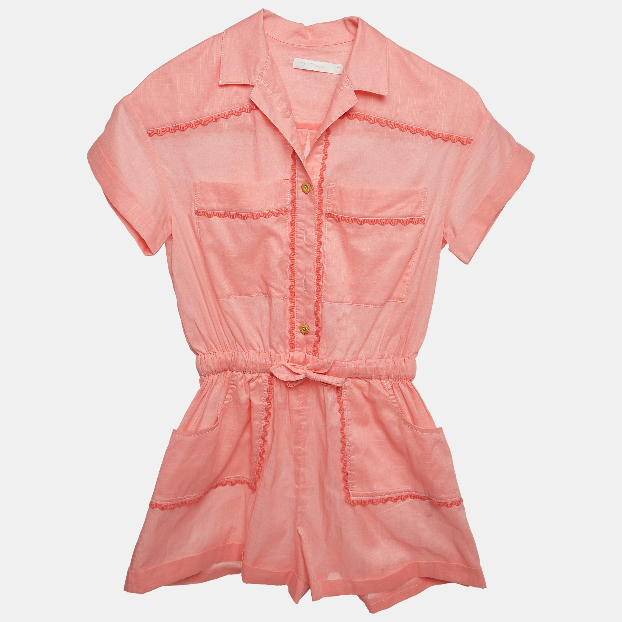 

Zimmermann Pink Cotton Playsuit