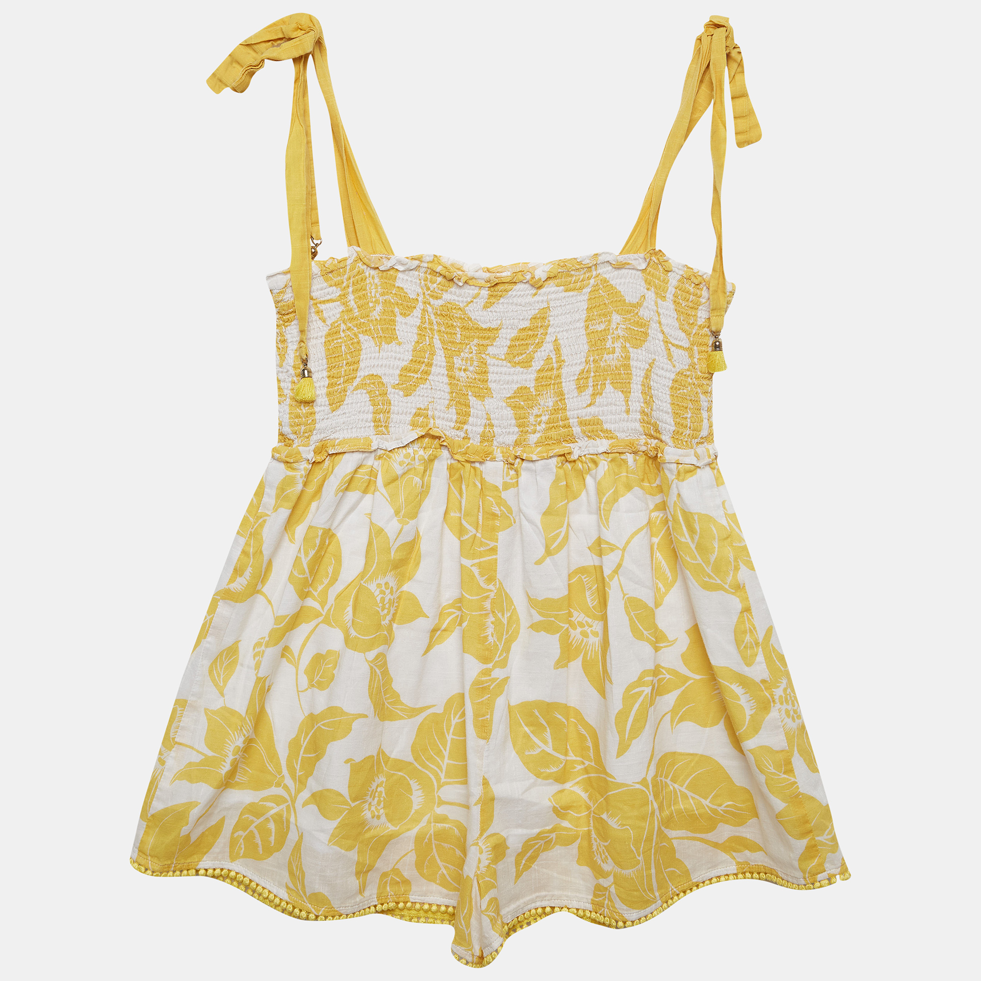 

Zimmermann White/Yellow Printed Cotton Playsuit (10 Yrs)