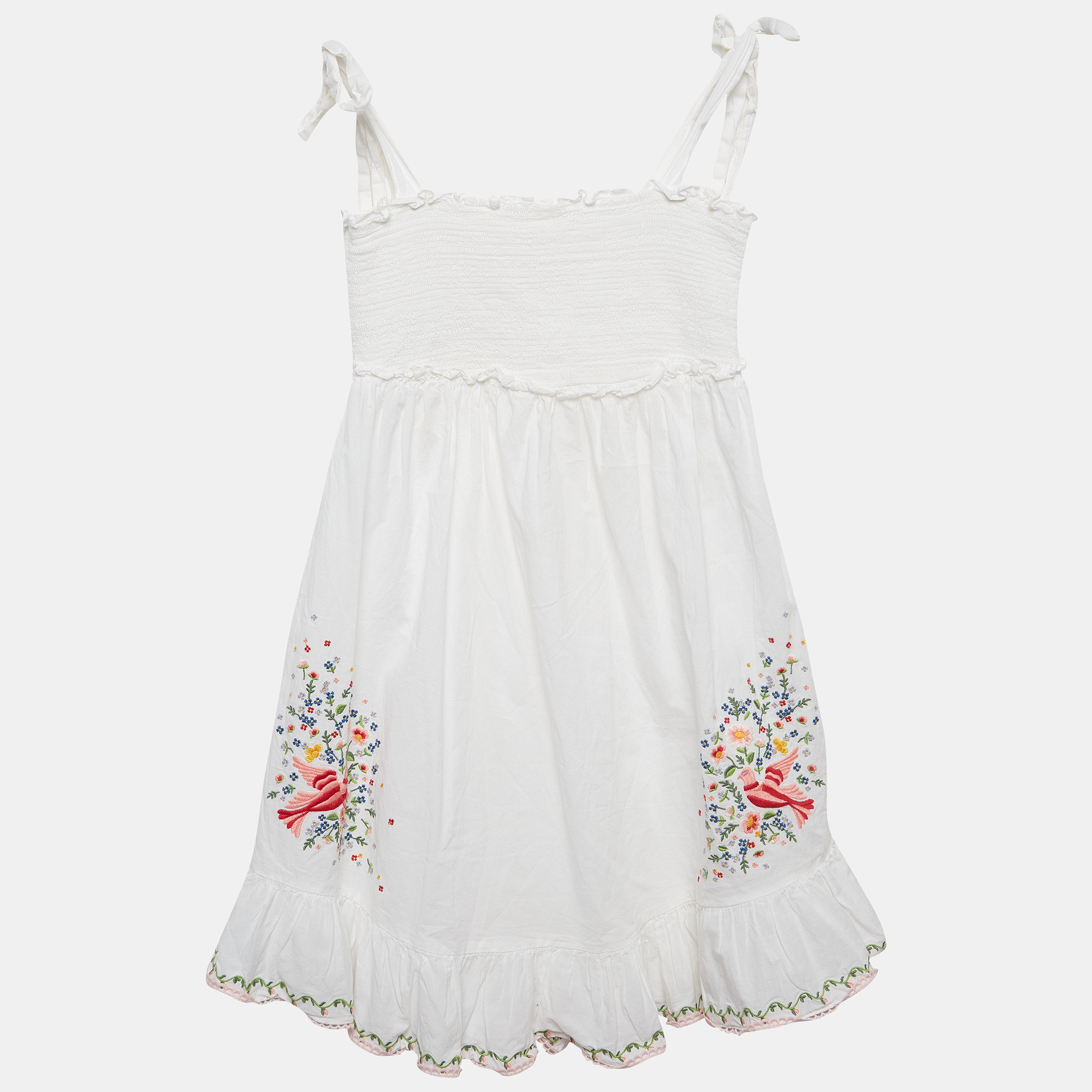 

Zimmermann White Embroidered Cotton Dress