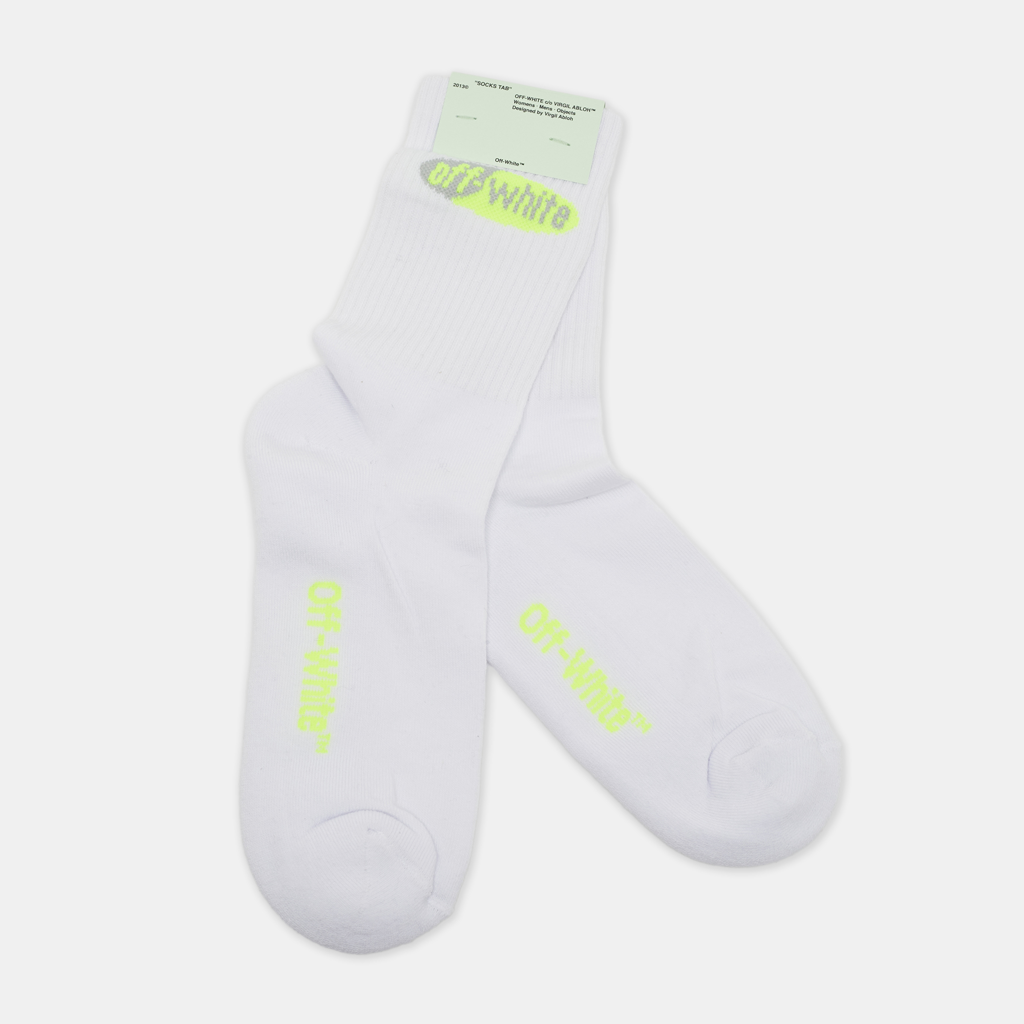 

Off White White Split Logo Cotton Socks