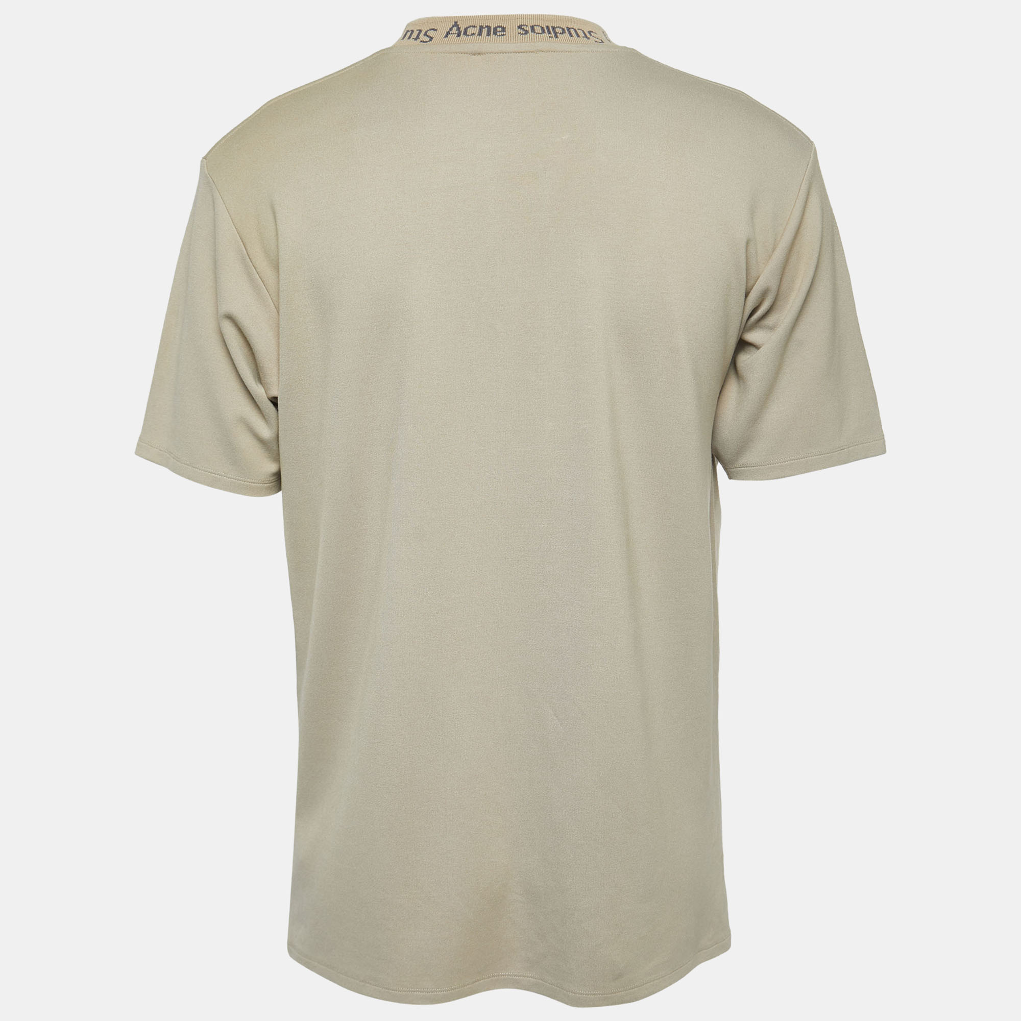 

Acne Studios Beige Cotton Knit Crew Neck Half Sleeve T-Shirt