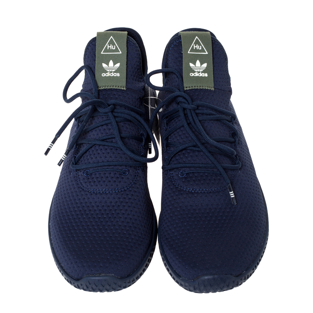 pharrell williams tennis hu shoes navy blue