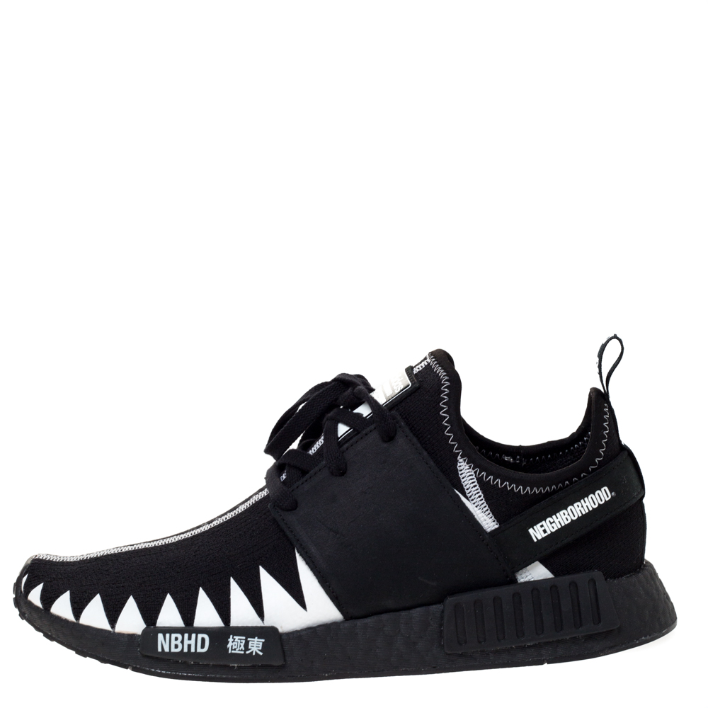 

Adidas x Neighborhood Black/White Stretch Fabric And Rubber NMD R1 Sneaker Size
