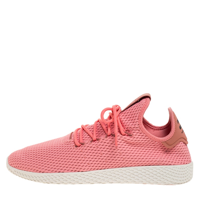 

Pharrell Williams x Adidas Pink Cotton Knit PW Tennis Hu Sneakers Size
