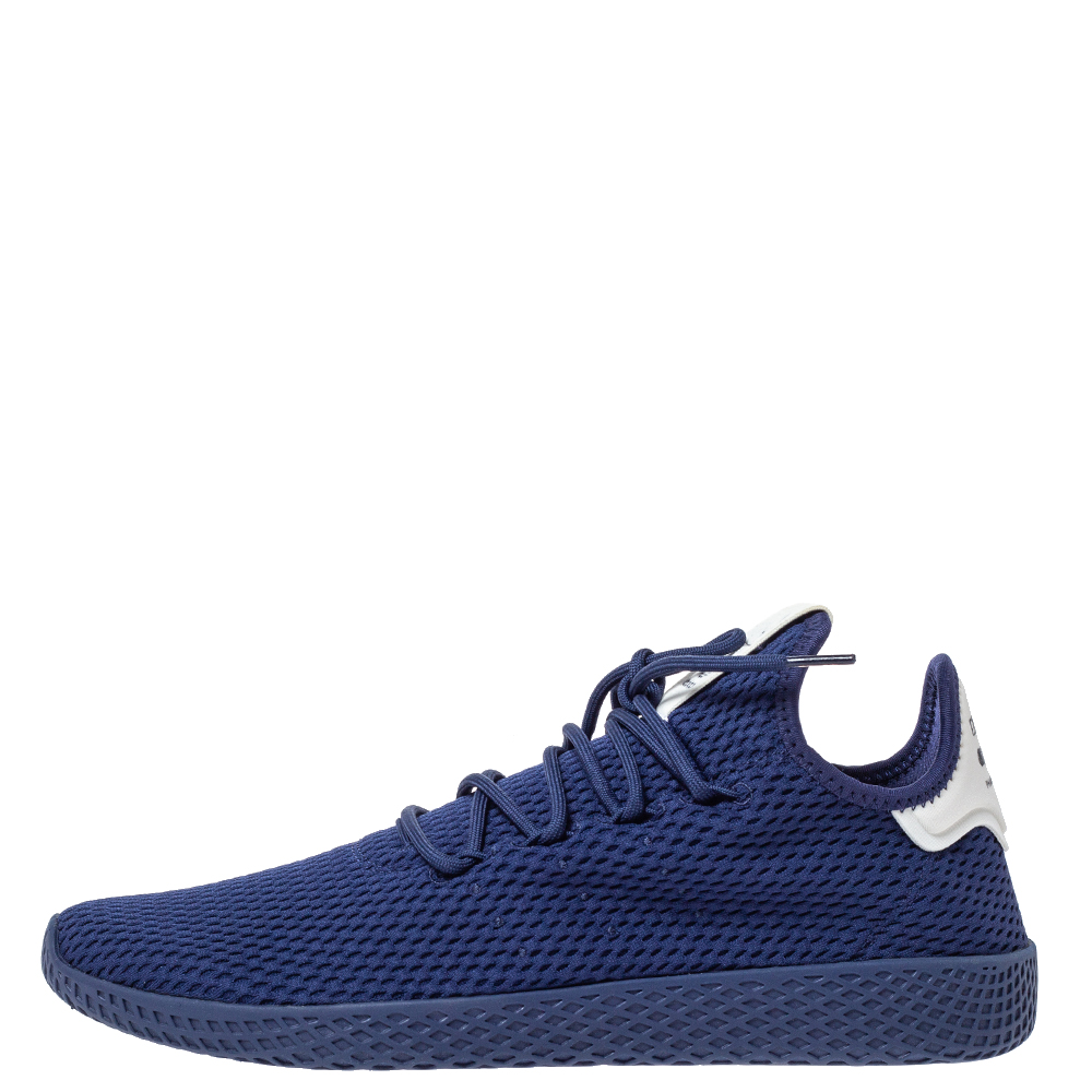 

Pharrell Williams x Adidas Dark Blue Cotton Knit PW Tennis Hu Sneakers Size
