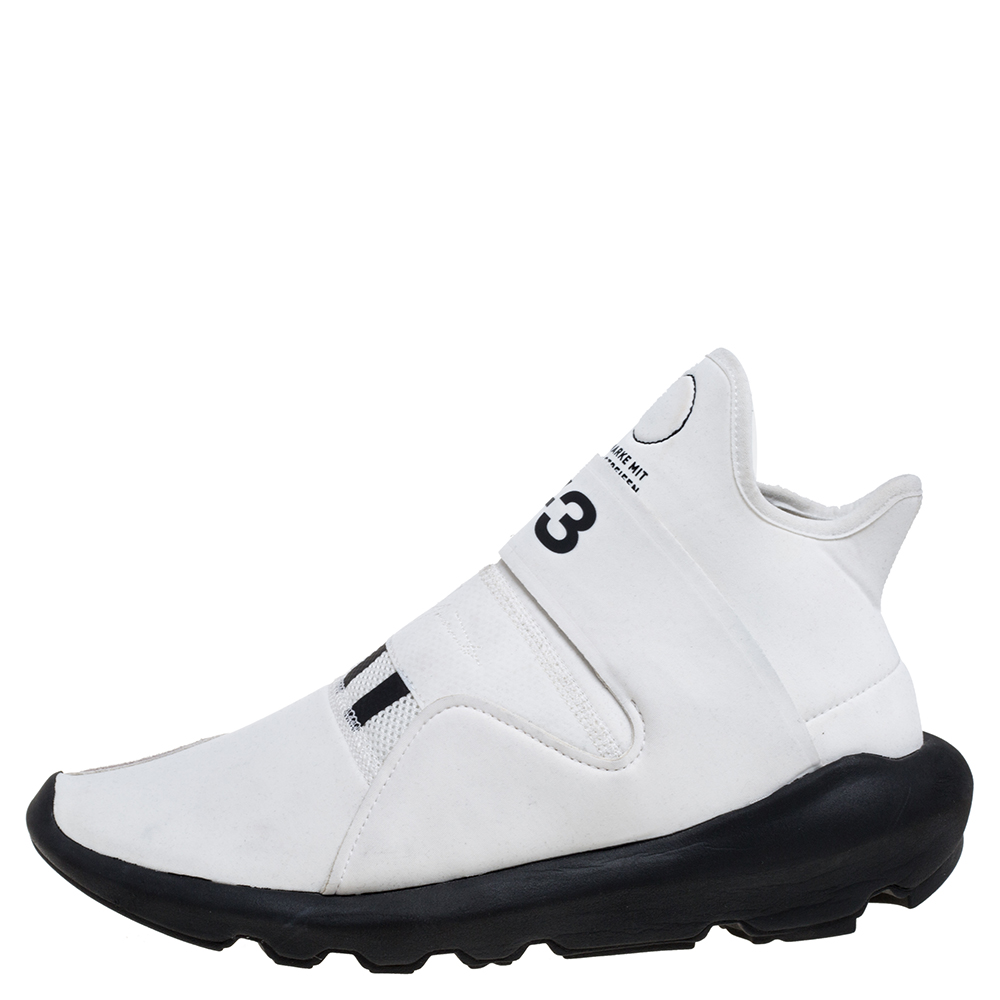 

Y3 x Adidas Yohji Yamamoto White Neoprene And Mesh Suberou Sneakers Size