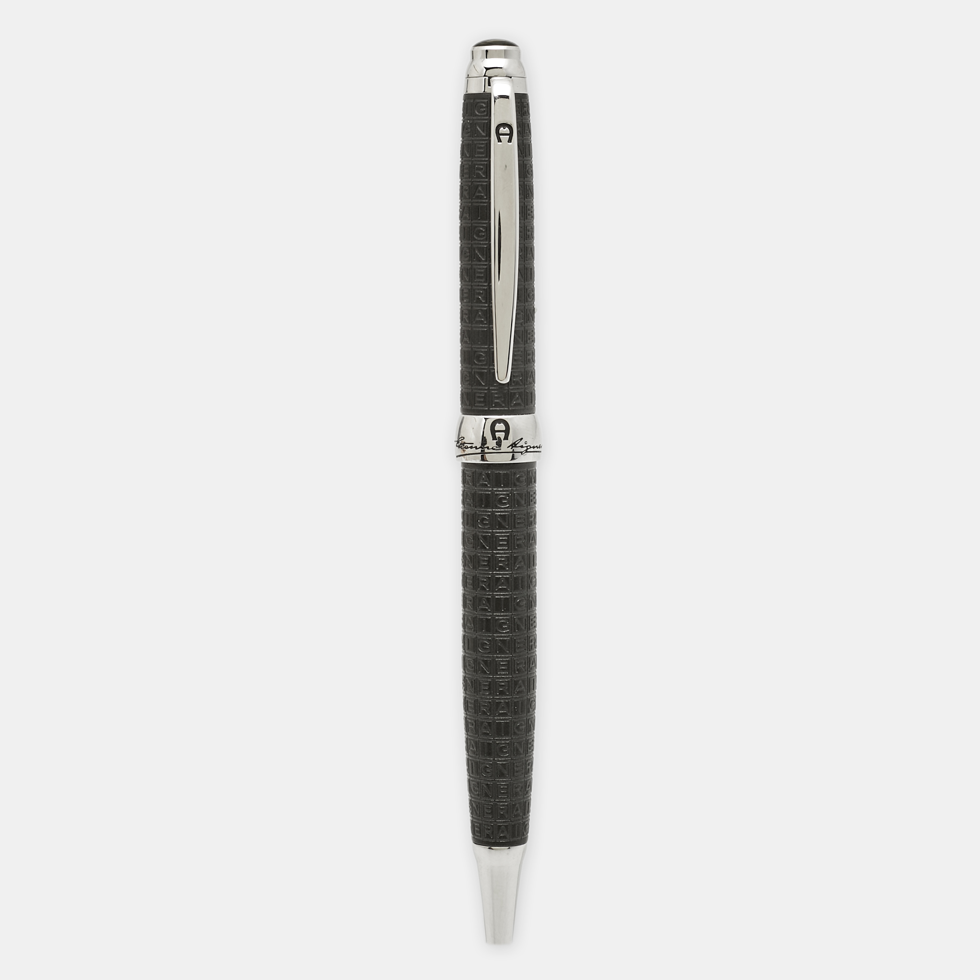 

Aigner Logo Resin Enamel Silver Tone Ballpoint Pen