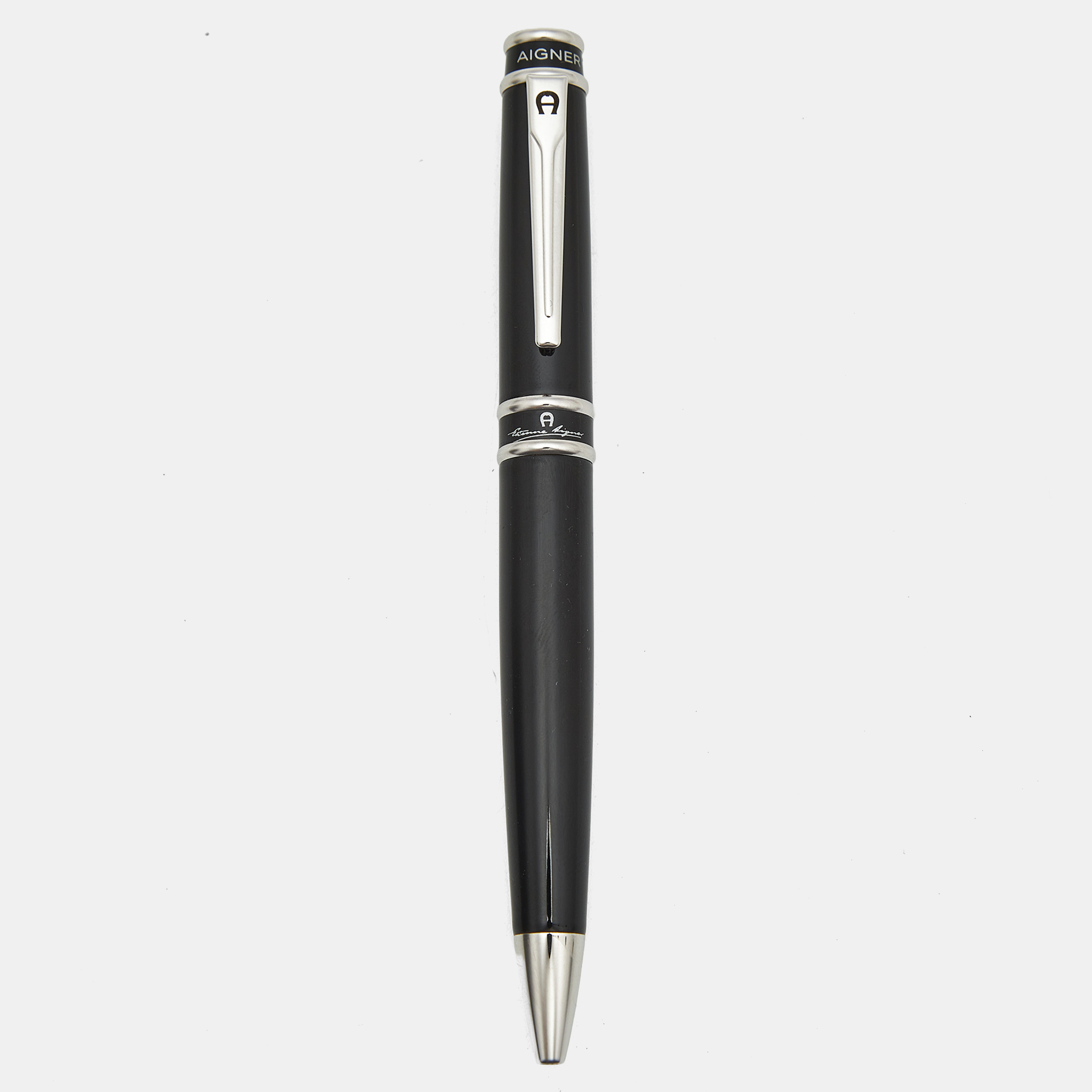 

Aigner Resin Silver Tone Ballpoint Pen