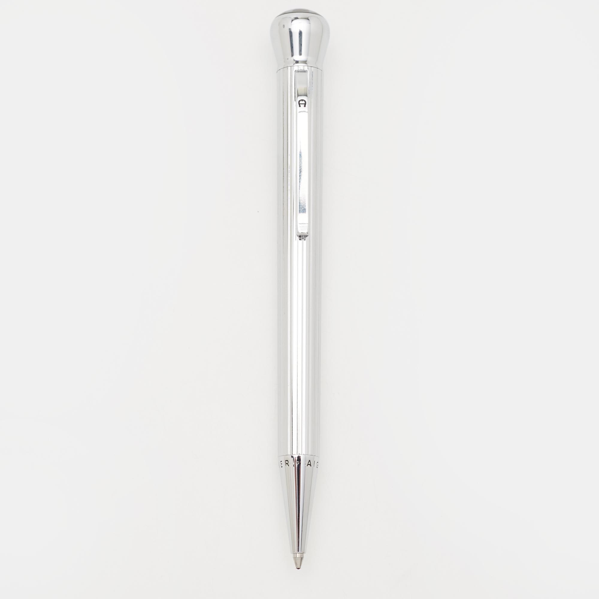 Aigner Silver Tone Ball Point Pen Aigner | The Luxury Closet