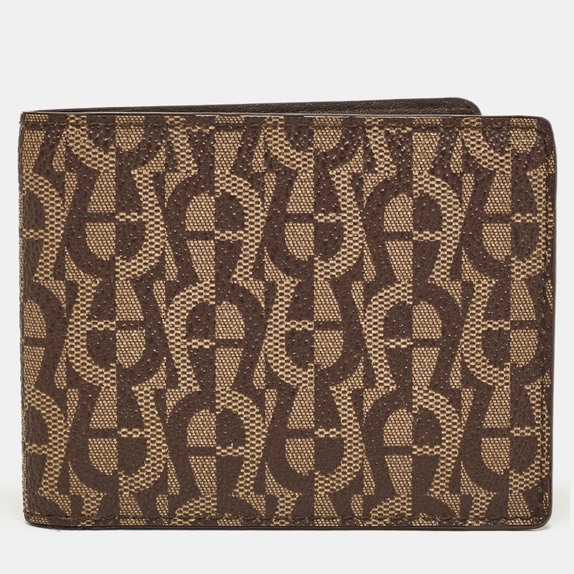 

Aigner Brown/Beige Signature Coated Canvas Bifold Wallet
