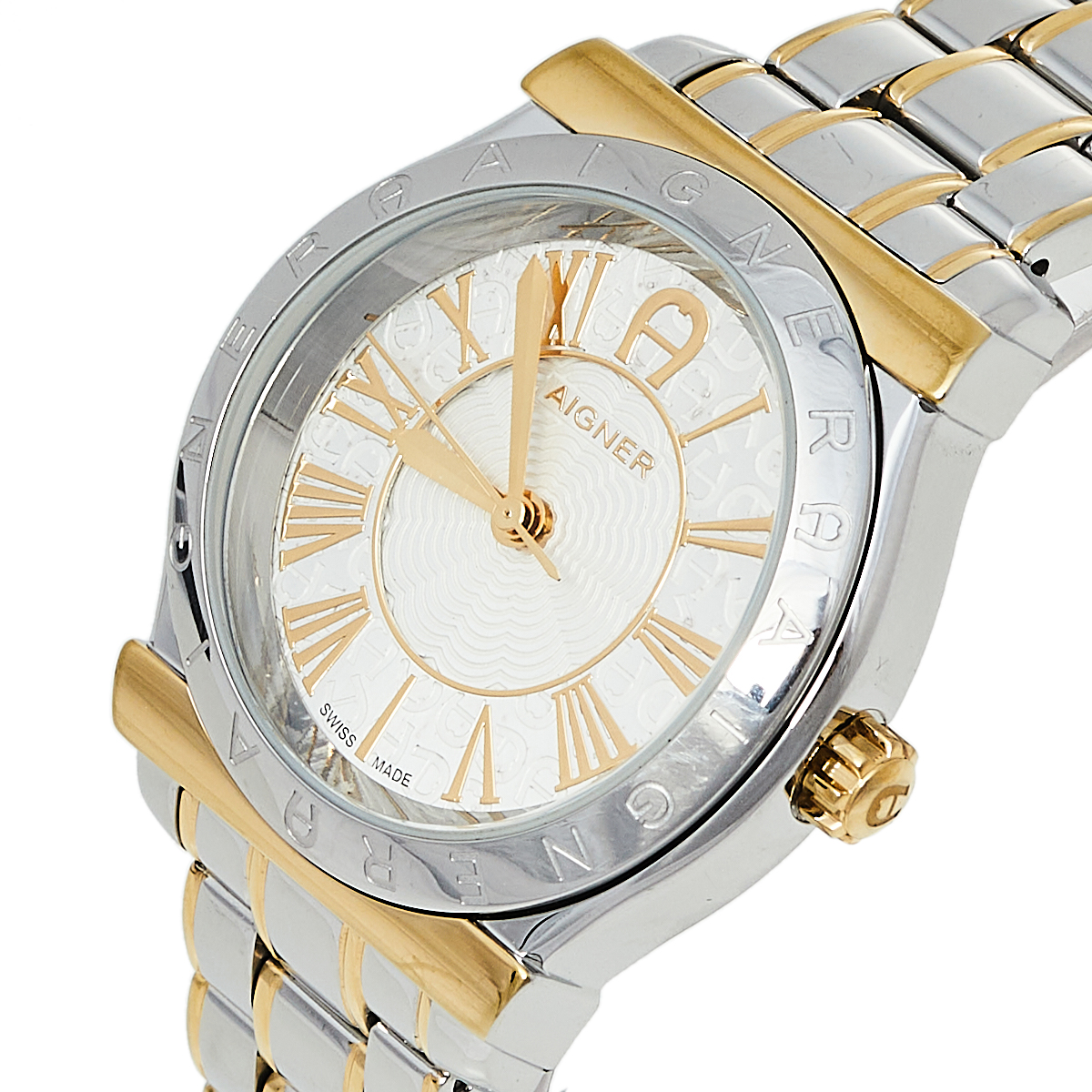 

Aigner Silver Two-Tone Stainless Steel Bolzano A24134 Men's Wristwatch