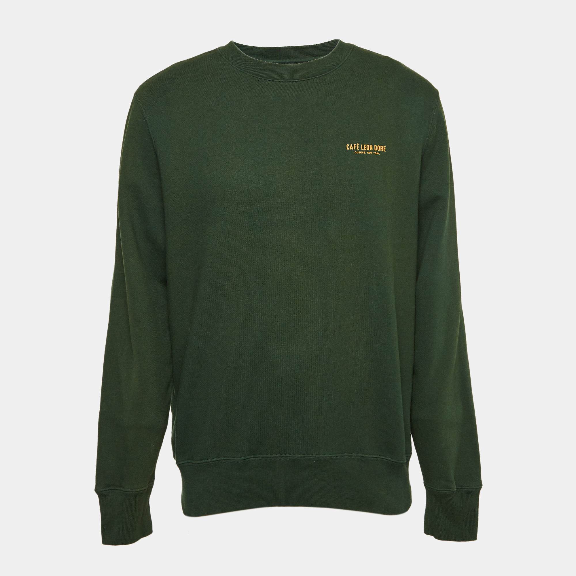 

Aime Leon Dore Green Printed Cotton Knit Sweatshirt M