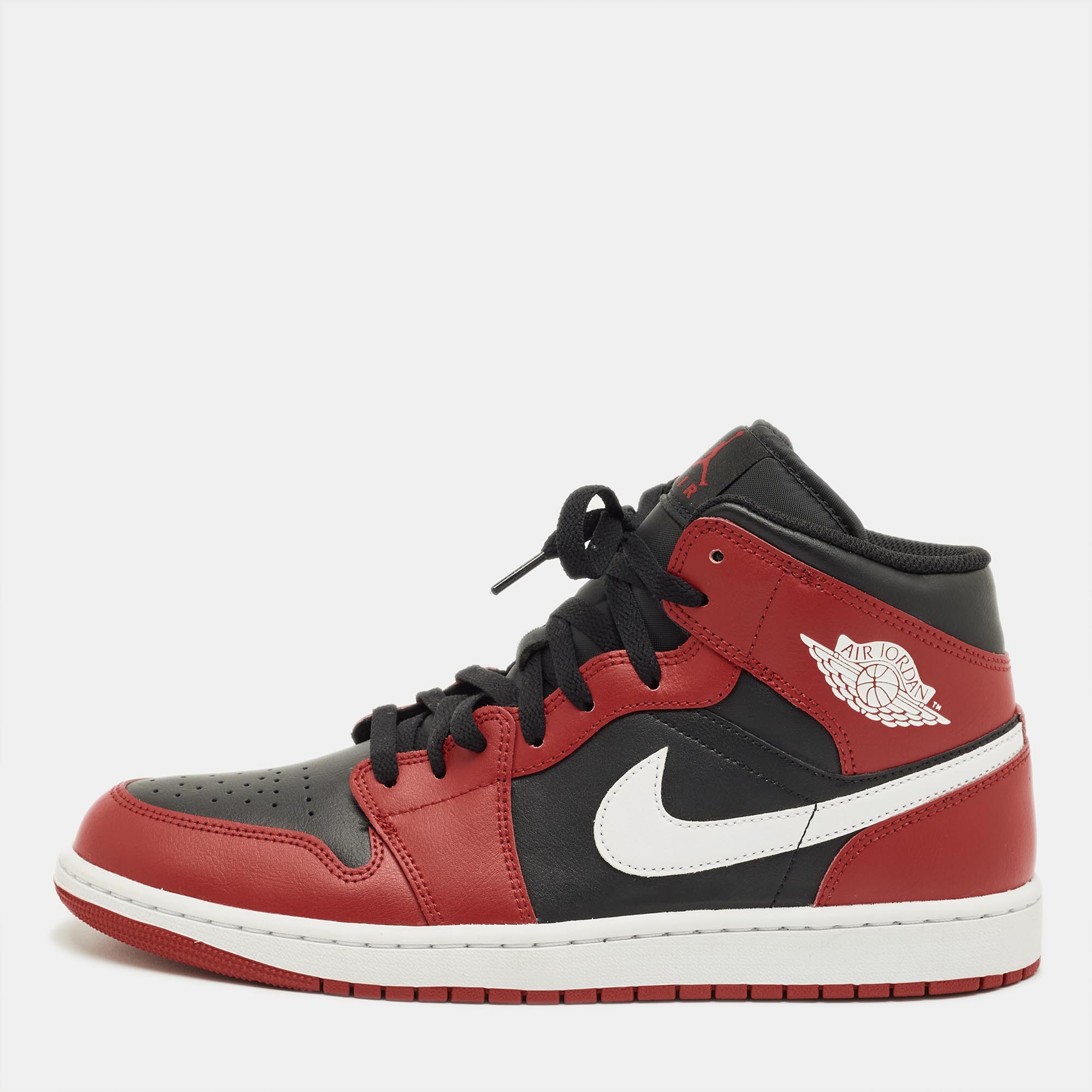 

Air Jordans Red Leather Air Jordan 1 High Top Sneakers Size