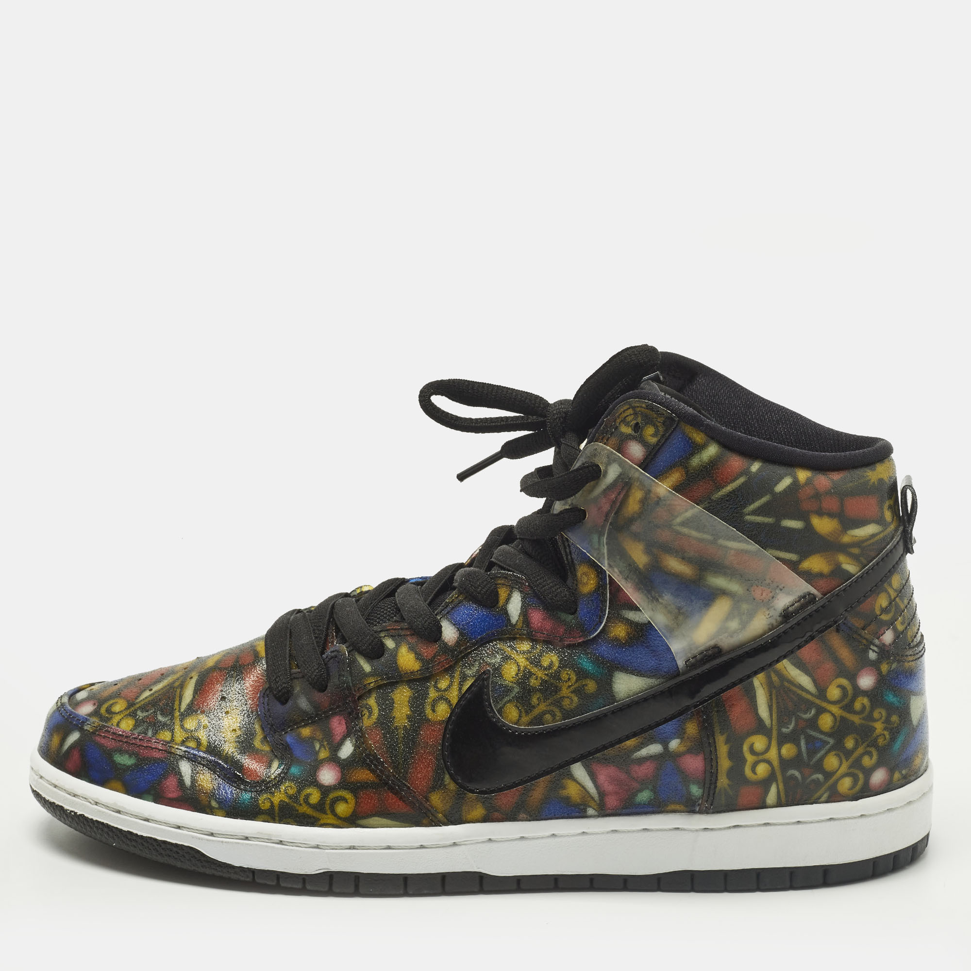 

Air Jordans SB Dunk High Concepts Size  Multicolor Leather and PVC High Top Sneakers