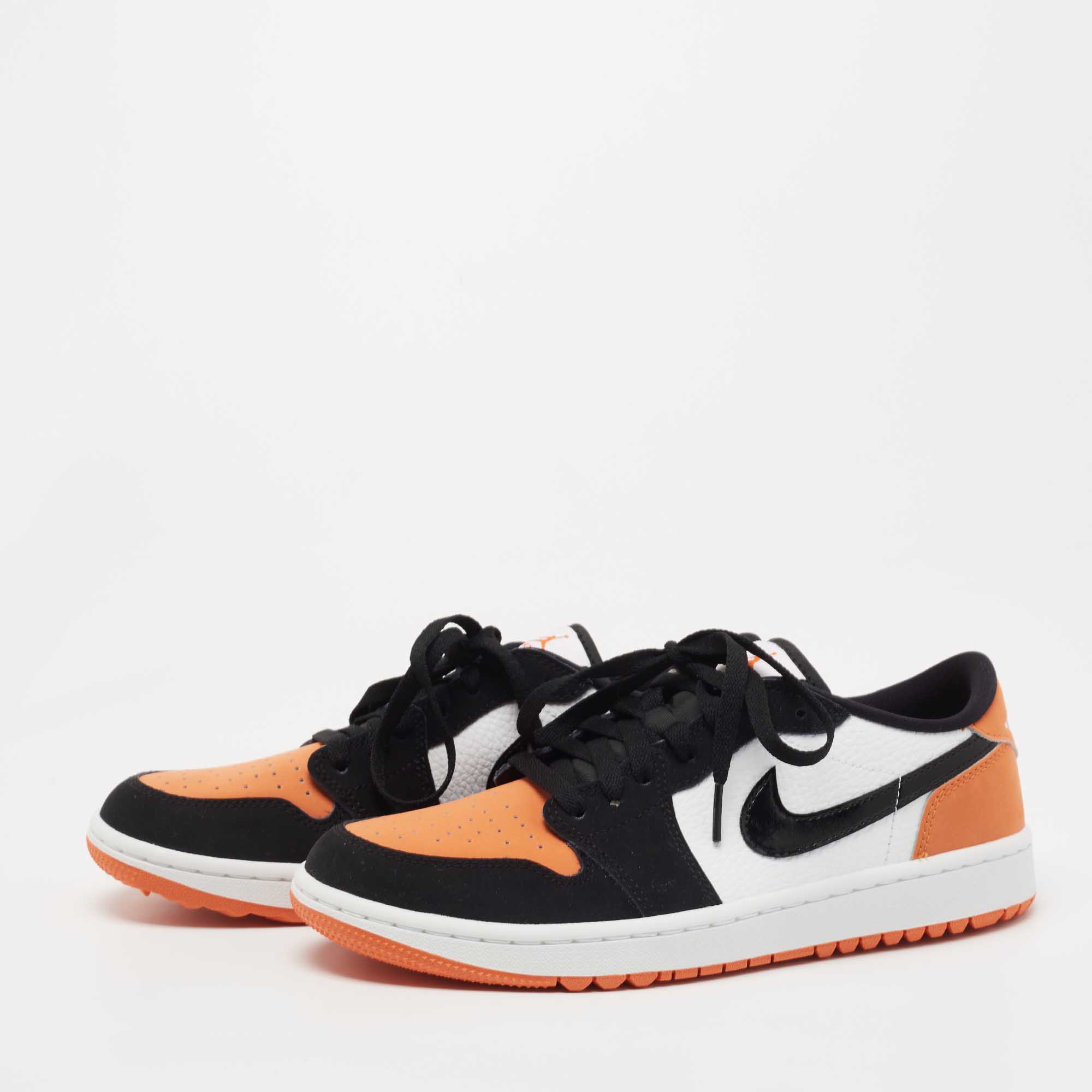 

Air Jordan 1 Tricolor Leather Golf Low Top Sneakers Size, Orange
