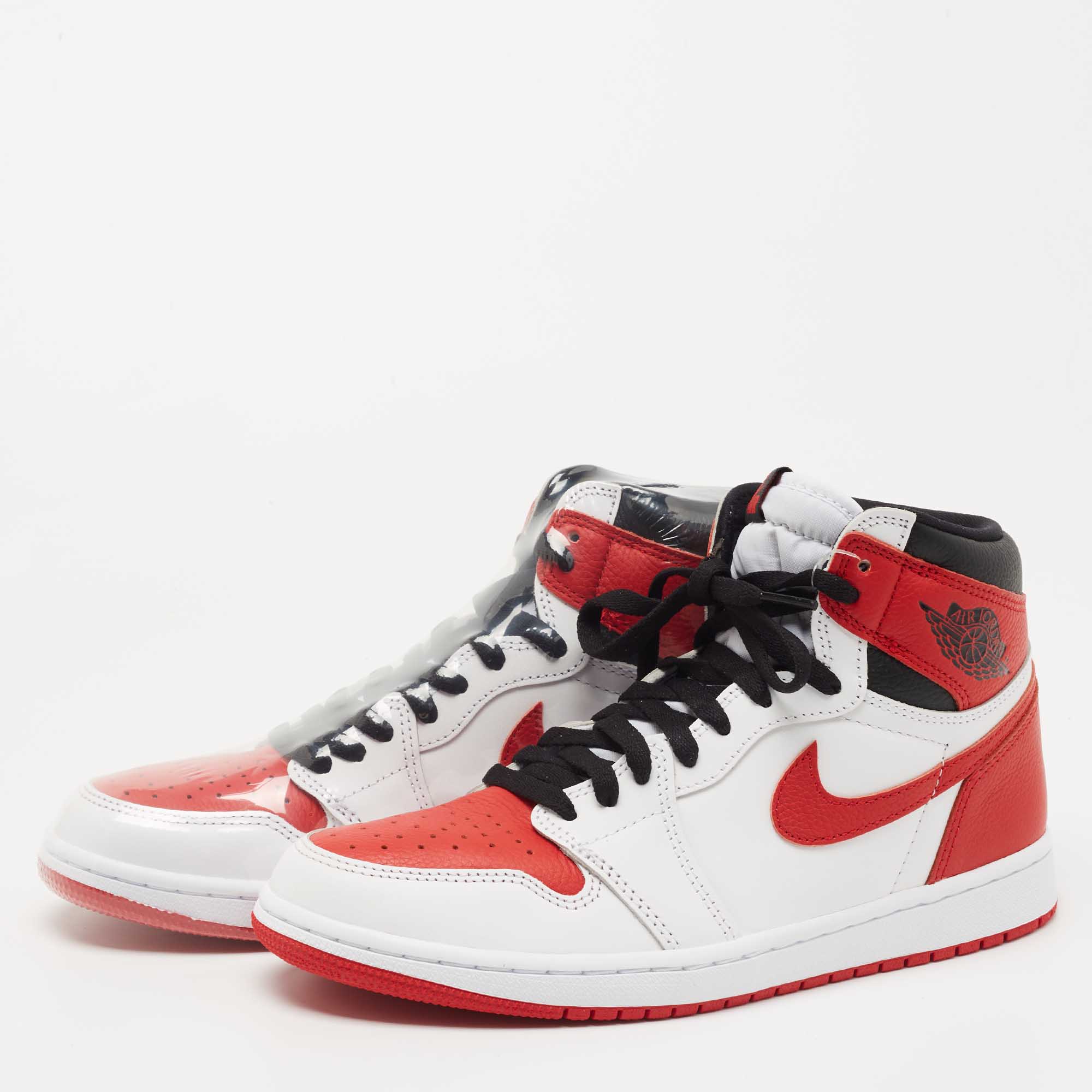 

Air Jordan 1 Tricolor Leather OG Heritage High Top Sneakers Size, Red