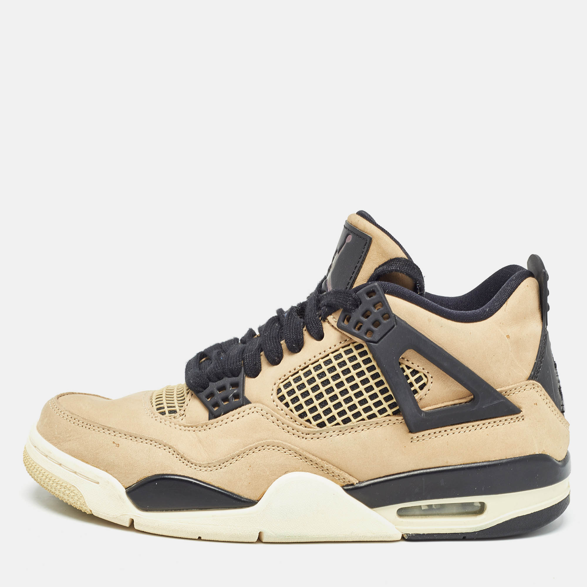 

Air Jordan Brown Nubuck Jordan 4 Mushroom Sneakers Size