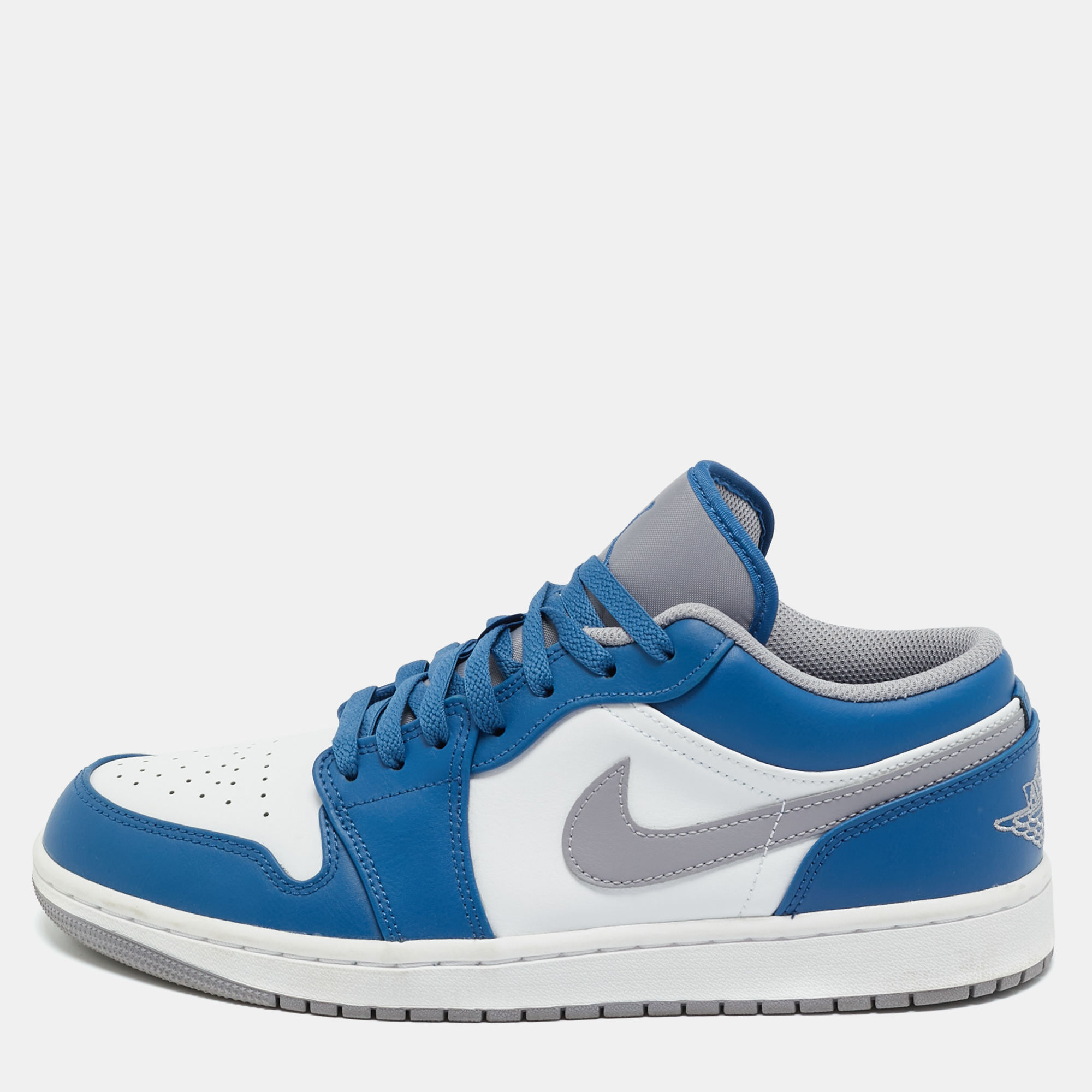 

Air Jordans Multicolor Leather Jordan 1 Low True Blue Sneakers Size 43