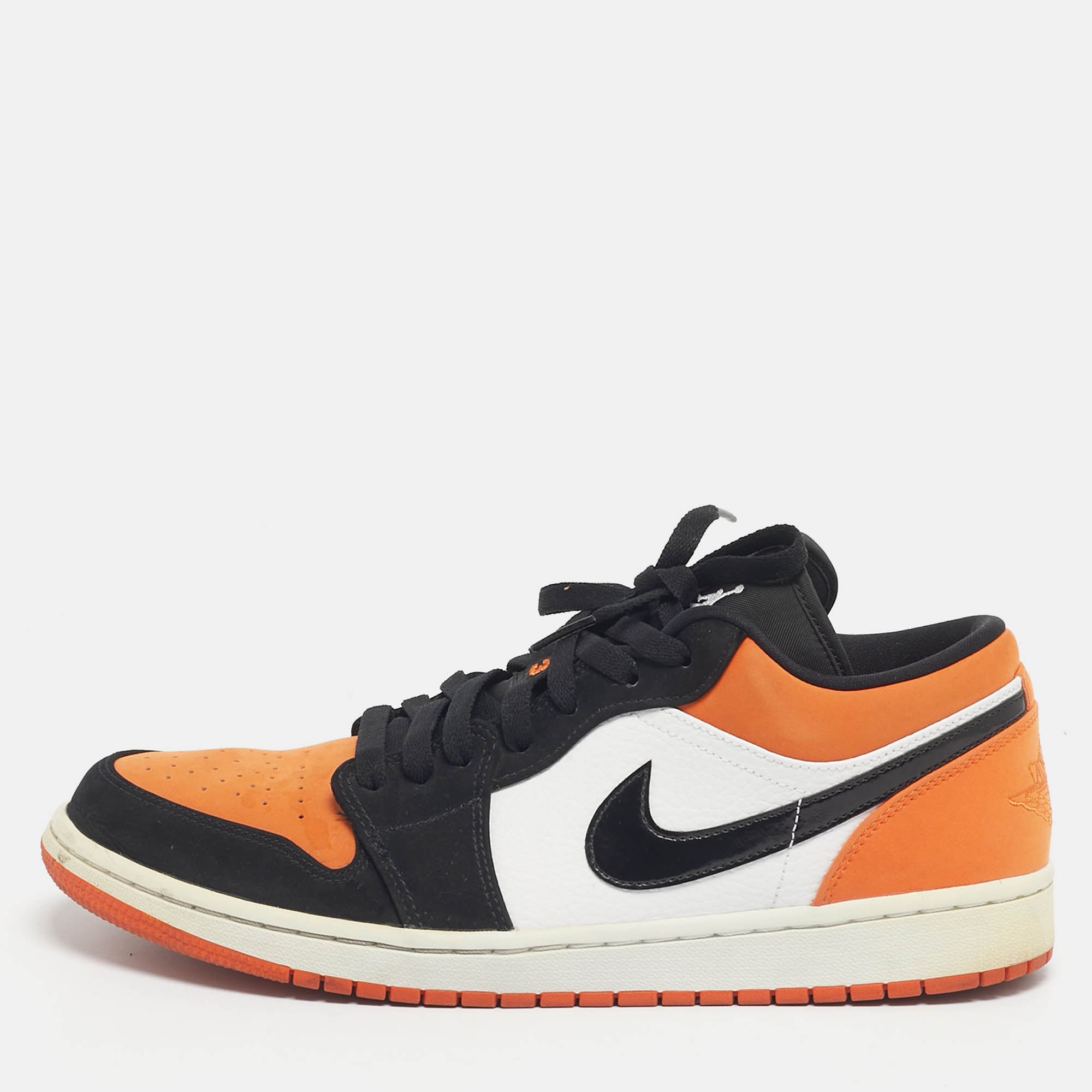 

Air Jordans Multicolor Nubuck Leather Jordan 1 Low Shattered Backboard Sneakers Size 45