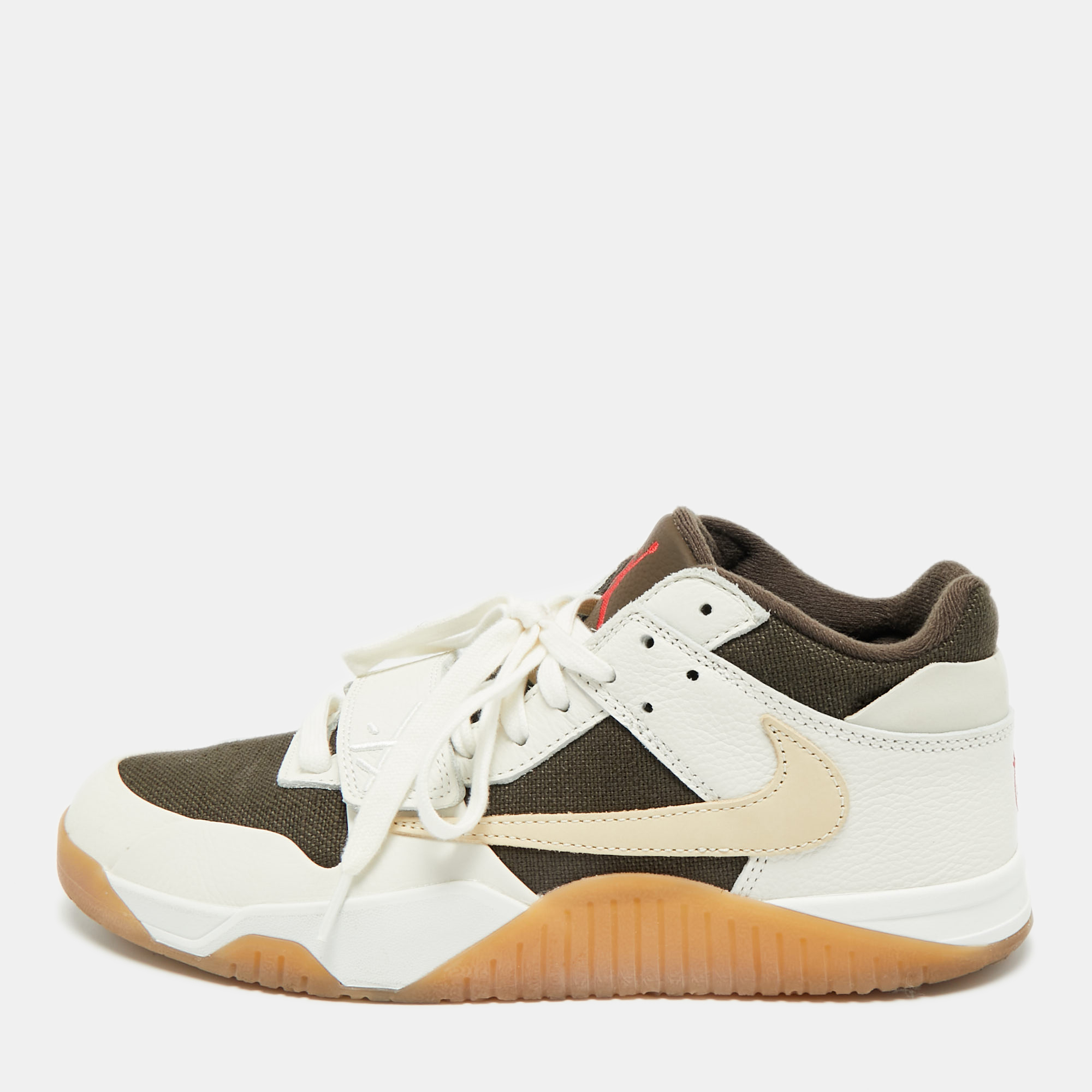 

Air Jordans Multicolor Canvas and Leather Jordan Jumpman Jack TR Travis Scott Sail Sneakers Size 44.5