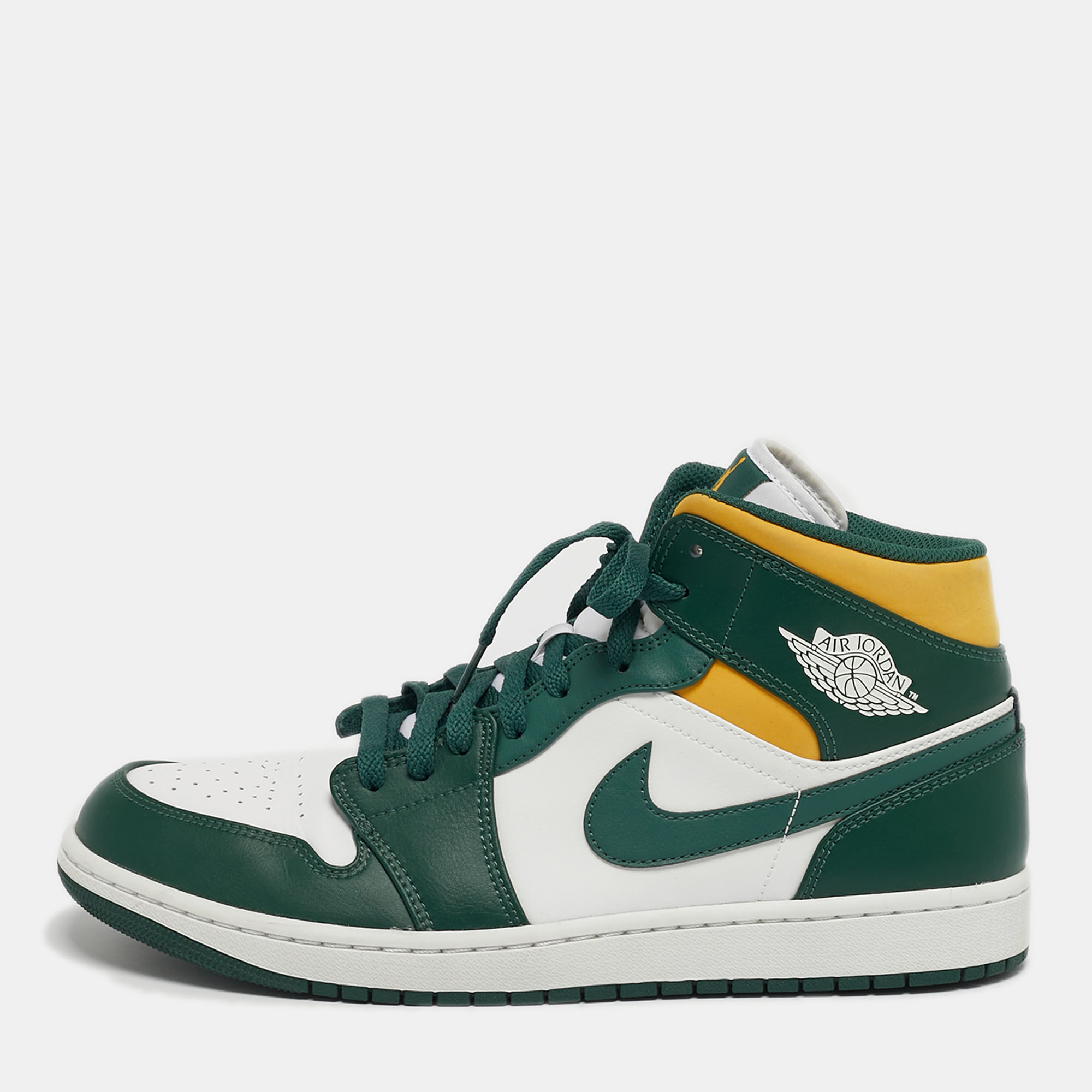 

Air Jordans 1 Retro High Size 45 Tricolor Leather High Top Sneakers, White