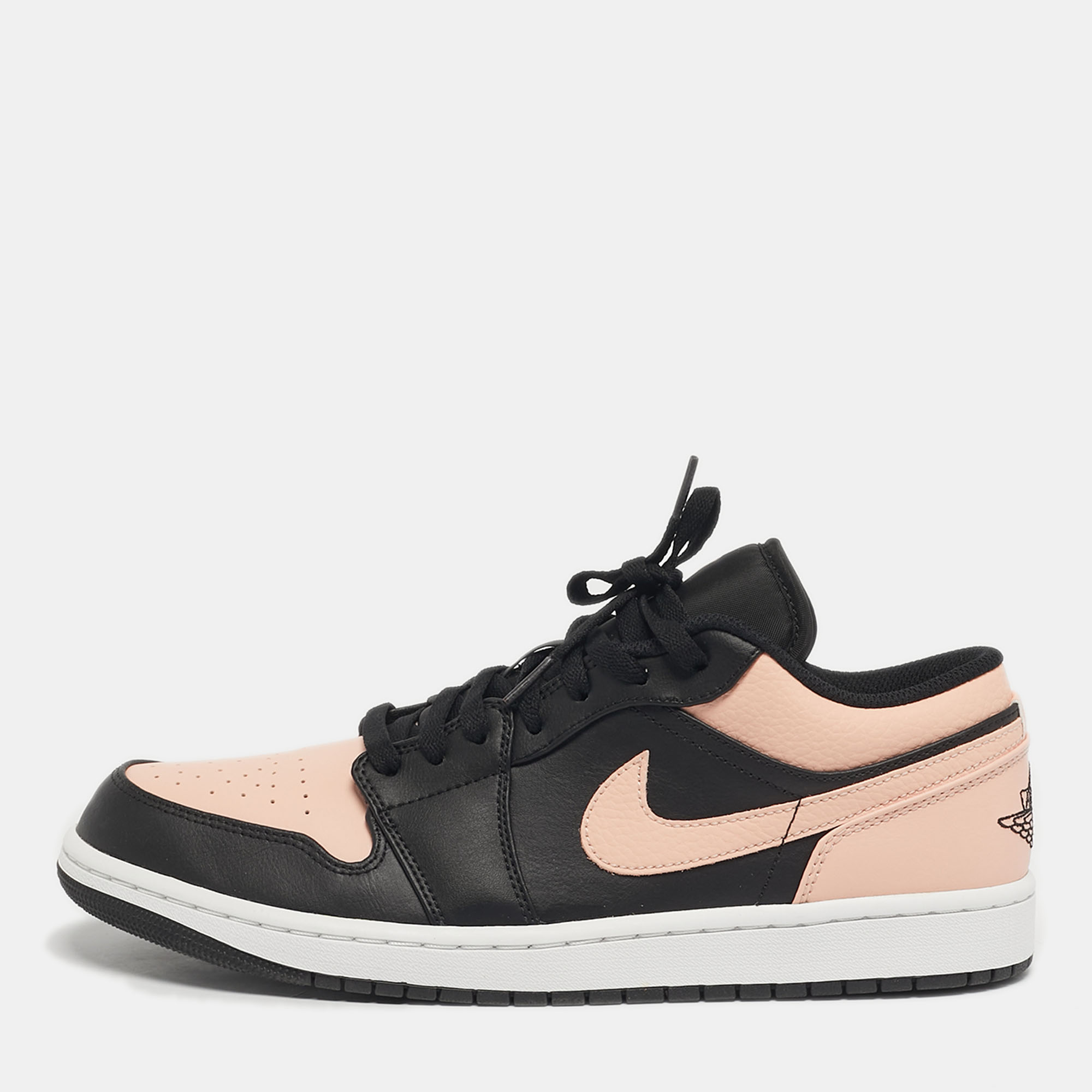 

Air Jordans Jordan 1 Crimson Tint Size 45 Black/Pink Leather Low Top Sneakers
