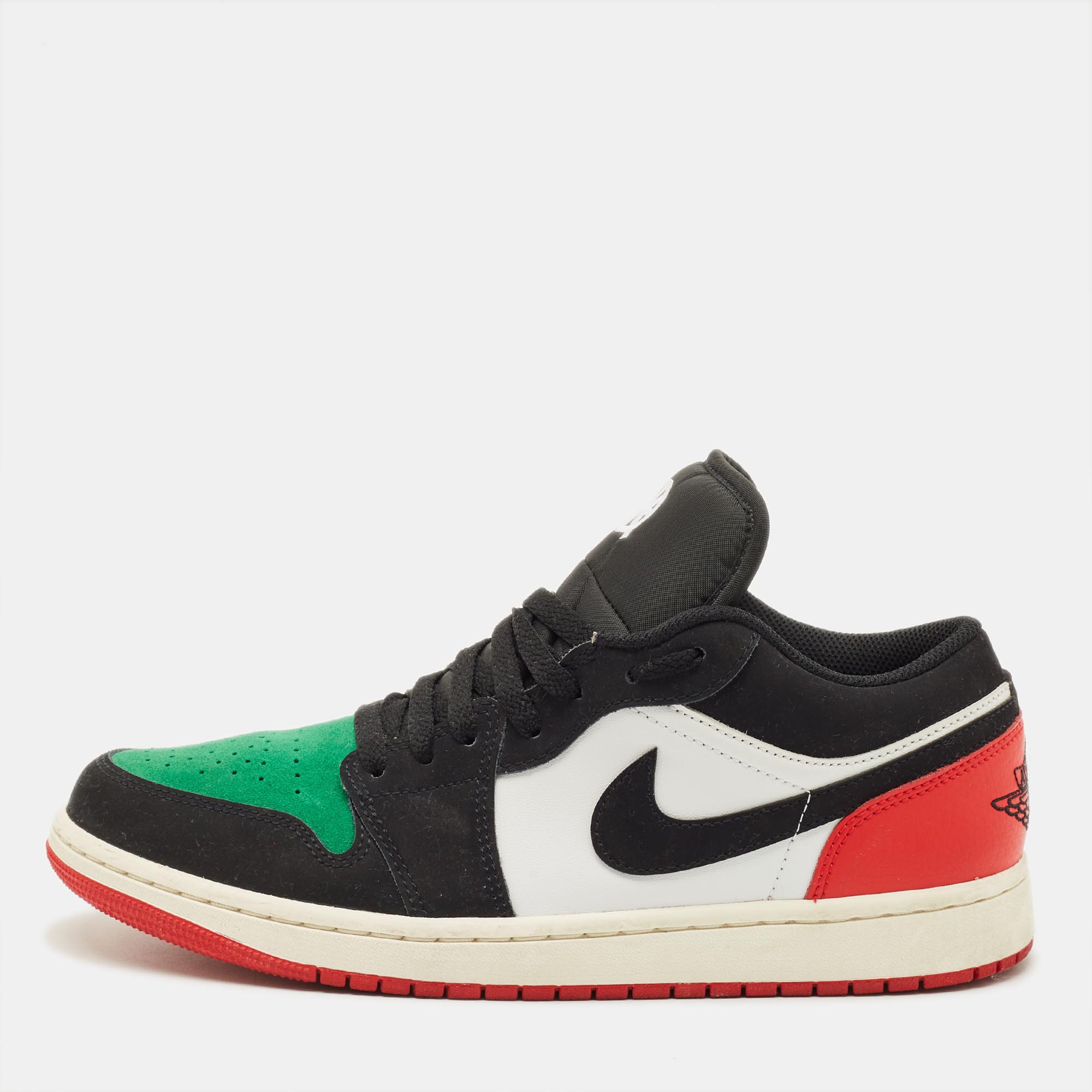 

Air Jordans Jordan 1 Size  Multicolor Nubuck and Leather Low Top Sneakers