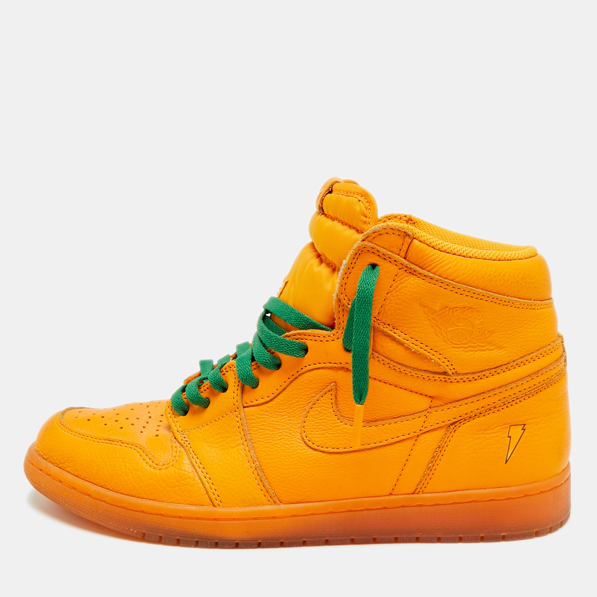 

Air Jordans 1 Retro High Gatorade Orange Peel Size 46 Orange Leather High Top Sneakers
