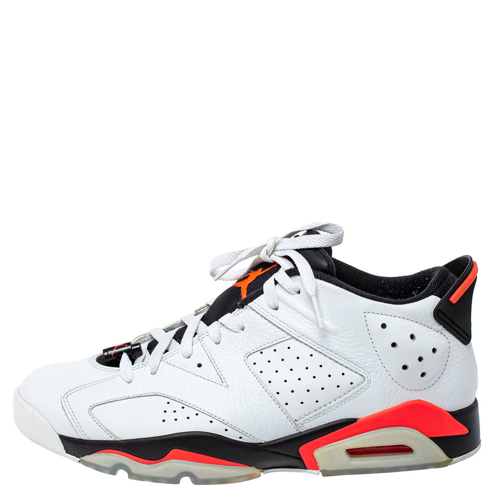 

Air Jordans White Leather 6 Retro Infrared Size