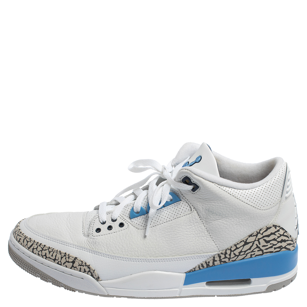 

Air Jordan 3 Retro UNC Carolina Blue Sneakers Size, White