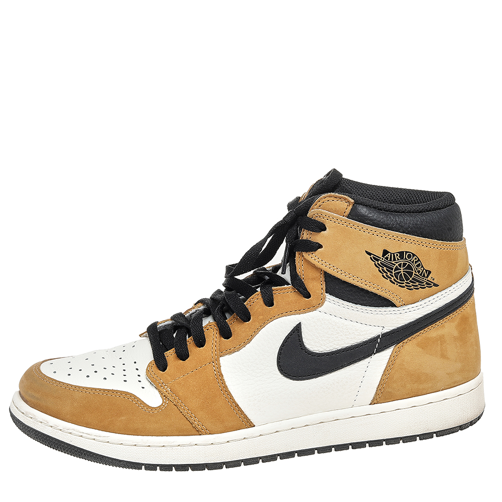 

Air Jordan Tricolor Leather Air Jordan 1 Retro High OG 'Rookie of the Year' Sneakers Size, Brown