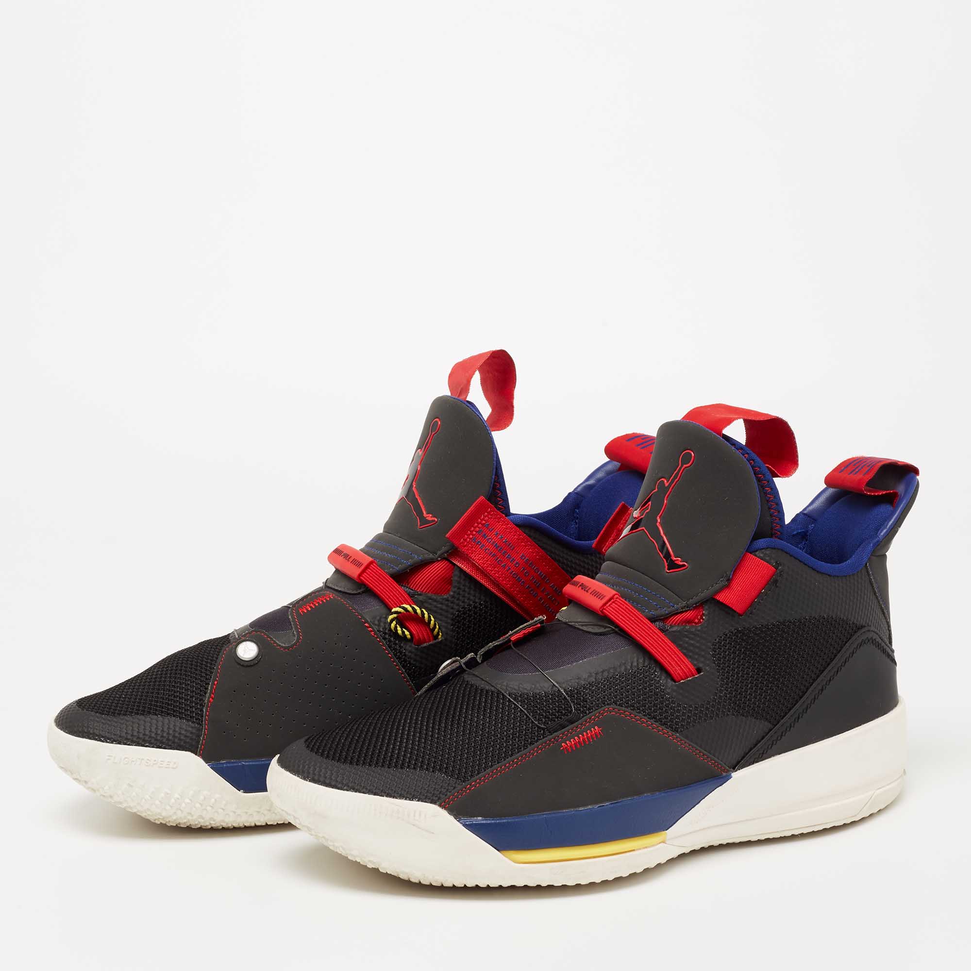 

Air Jordans Multicolor Mesh And Leather Tech Pack Sneakers Size