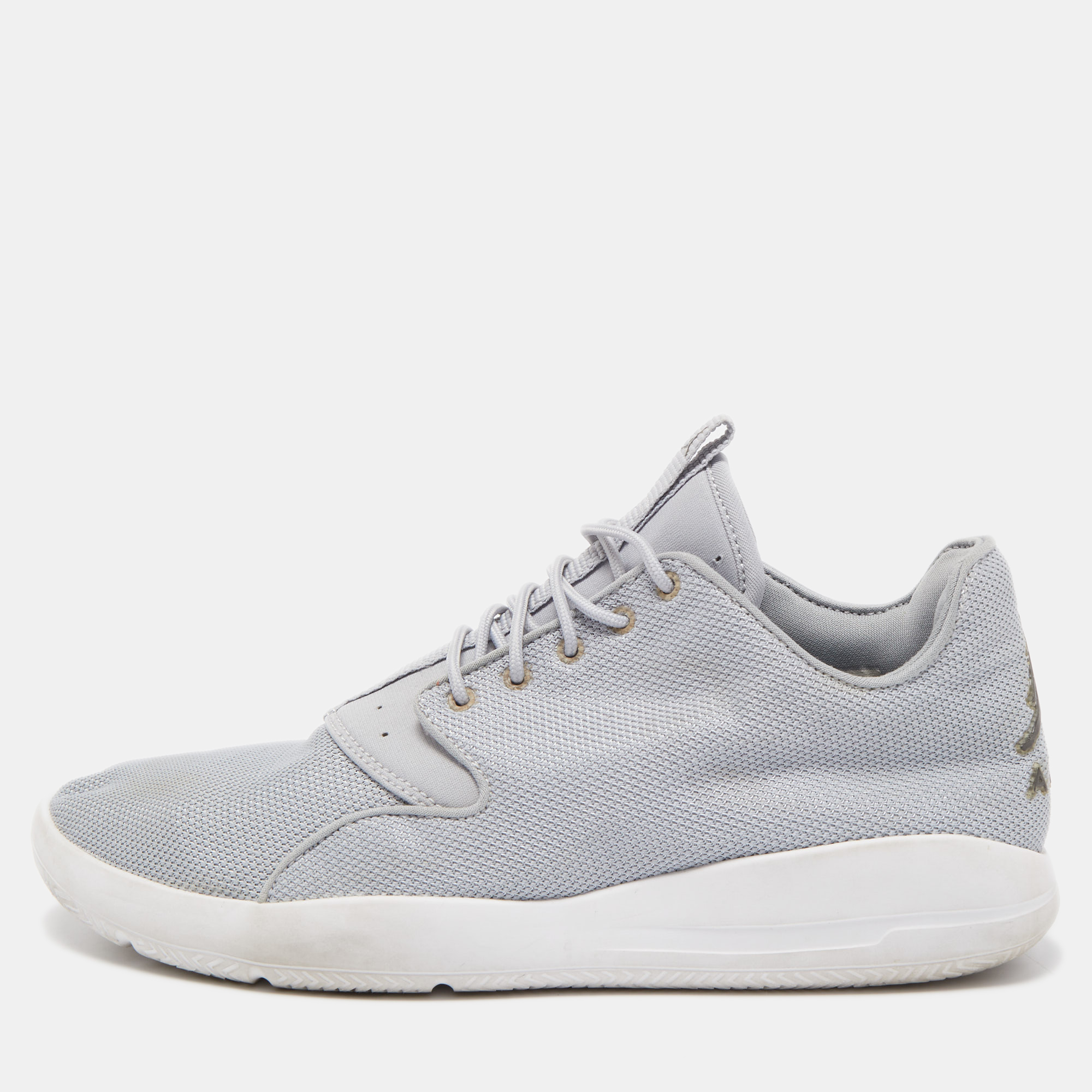Pre-owned Air Jordans Grey Fabric Jordan Eclipse Wolf Grey Sneakers Size 43