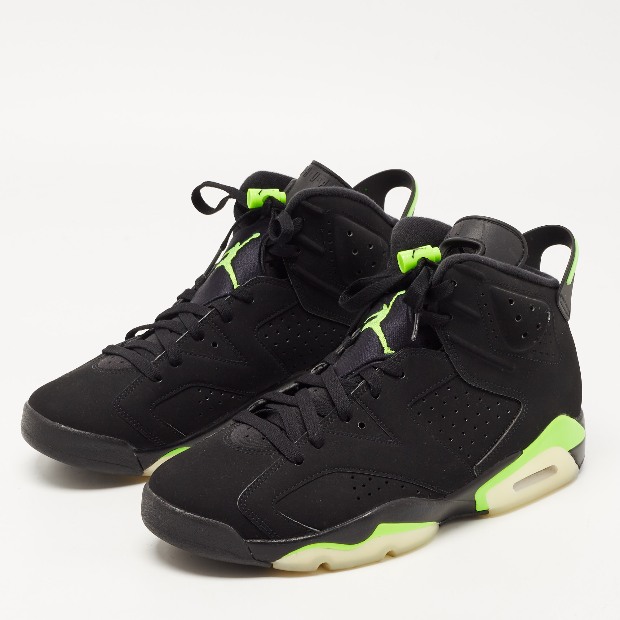 

Air Jordan Black Leather Jordan-6-Retro-electric Sneakers Size