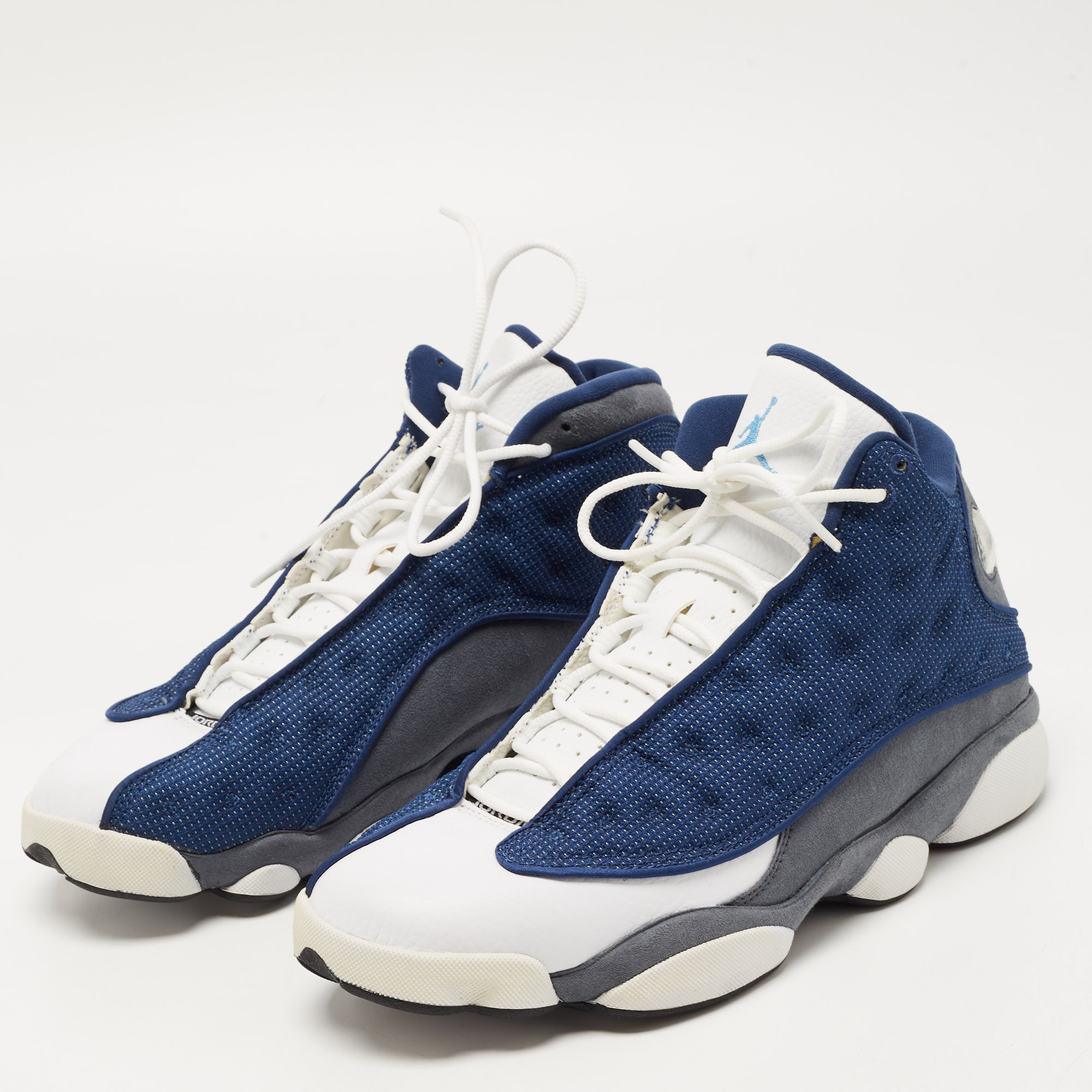 

Air Jordan Multicolor Leather and Fabric Jordan 13 Retro Flint Sneakers Size