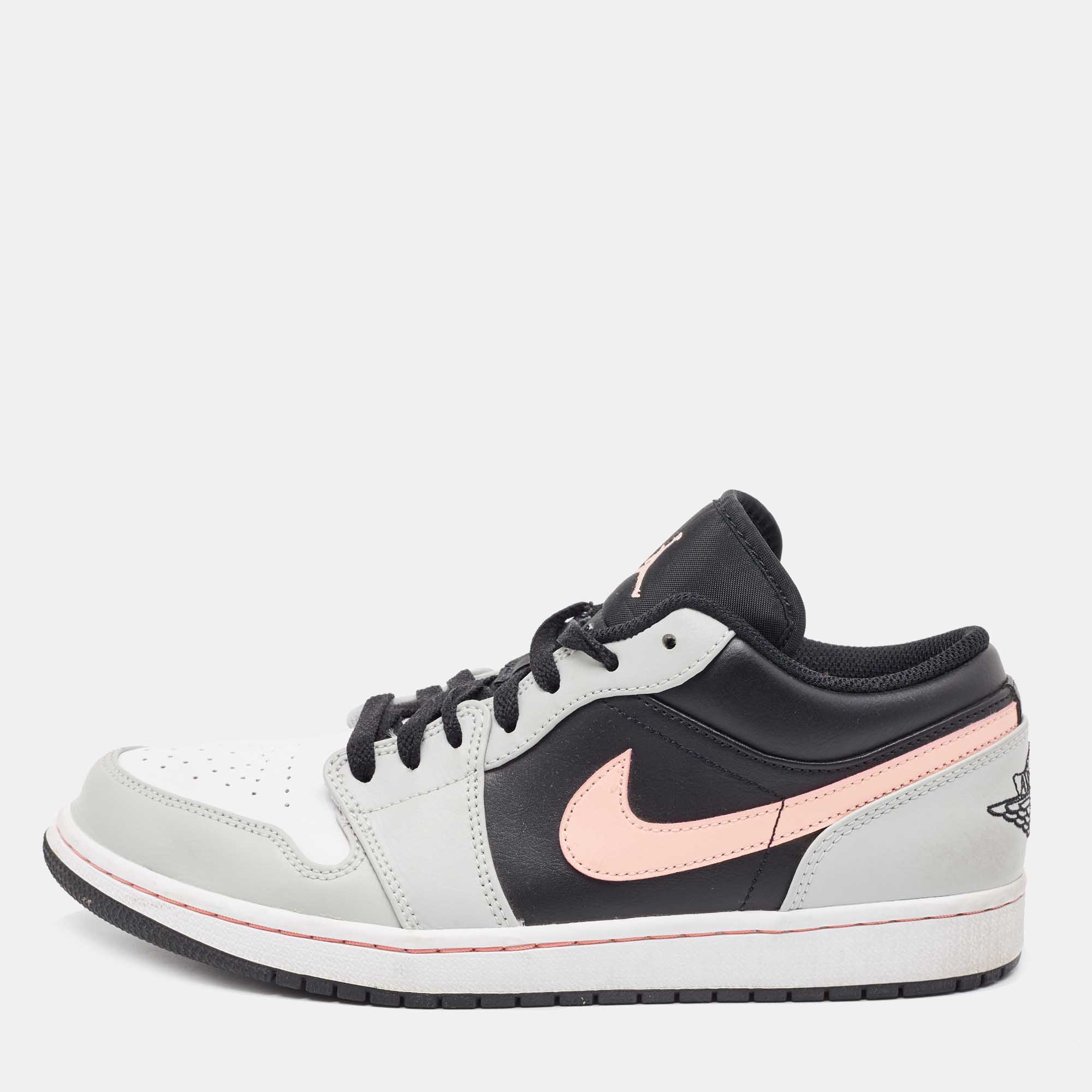 Air Jordan Multicolor Leather Air Jordan 1 Low Top Sneakers Size 44