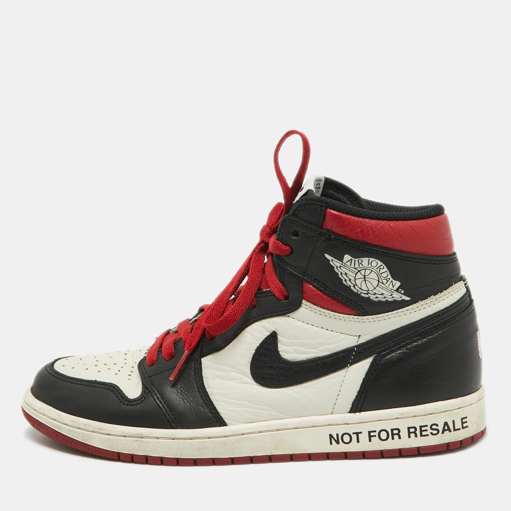 

Air Jordans Multicolor Leather Jordan 1 Retro High Not for Resale Varsity Red Sneakers Size 44