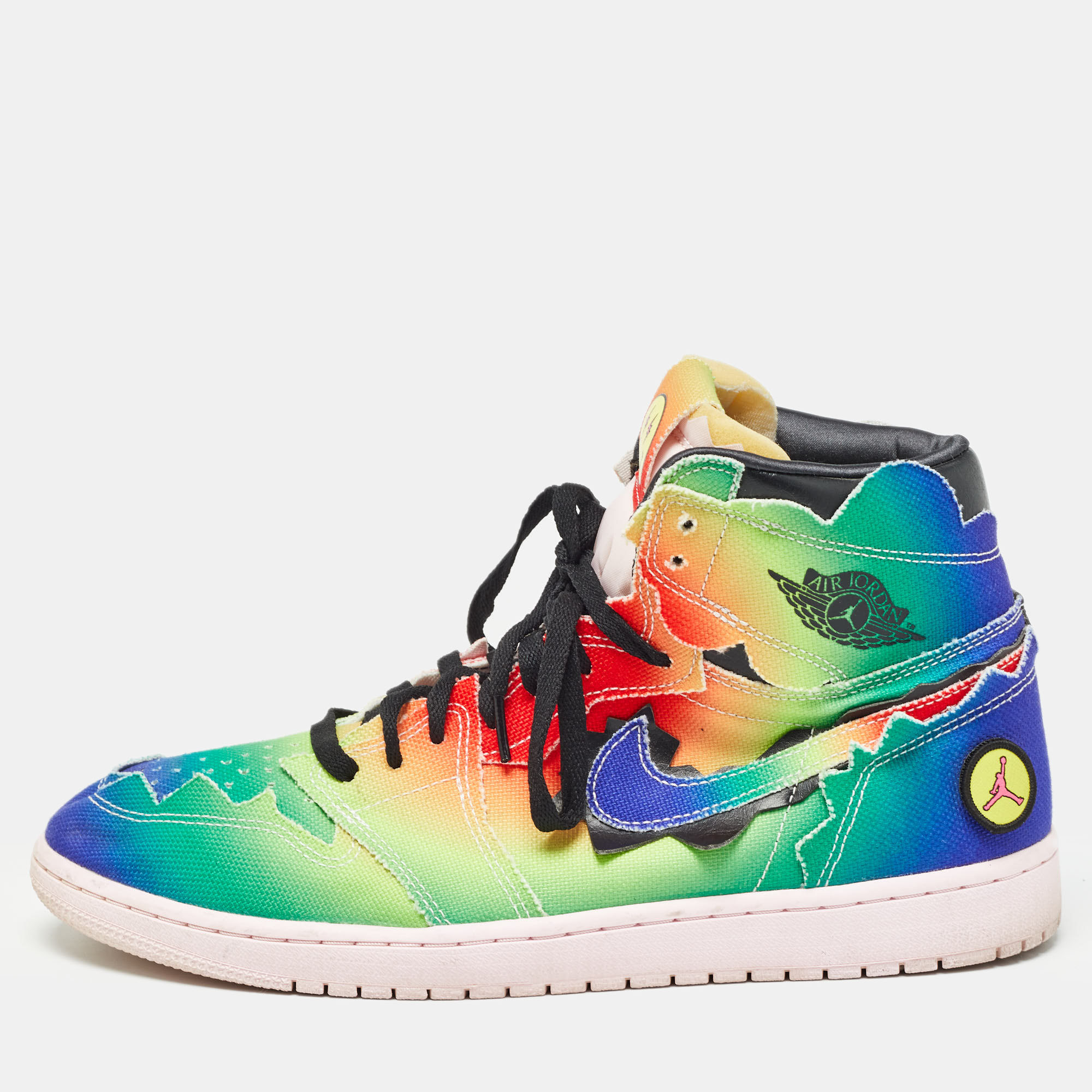 

Air Jordans Multicolor Canvas Jordan 1 Retro High J Balvin Sneakers Size